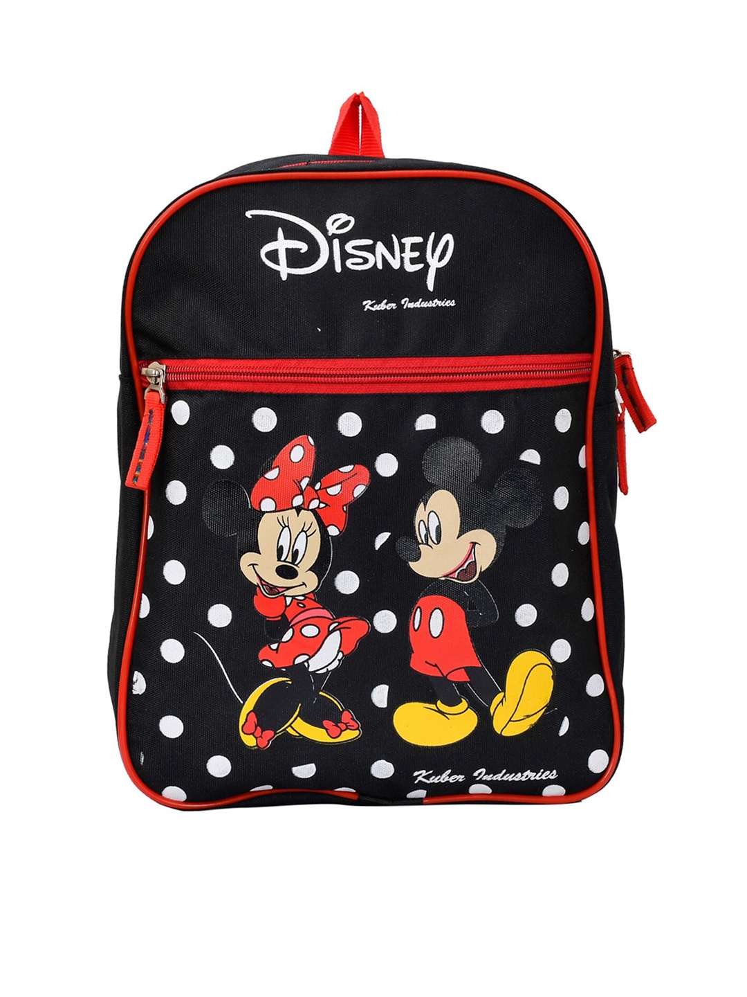 

Kuber Industries Disney Mickey & Minnie Mouse Print Kids School Bag Backpack Black