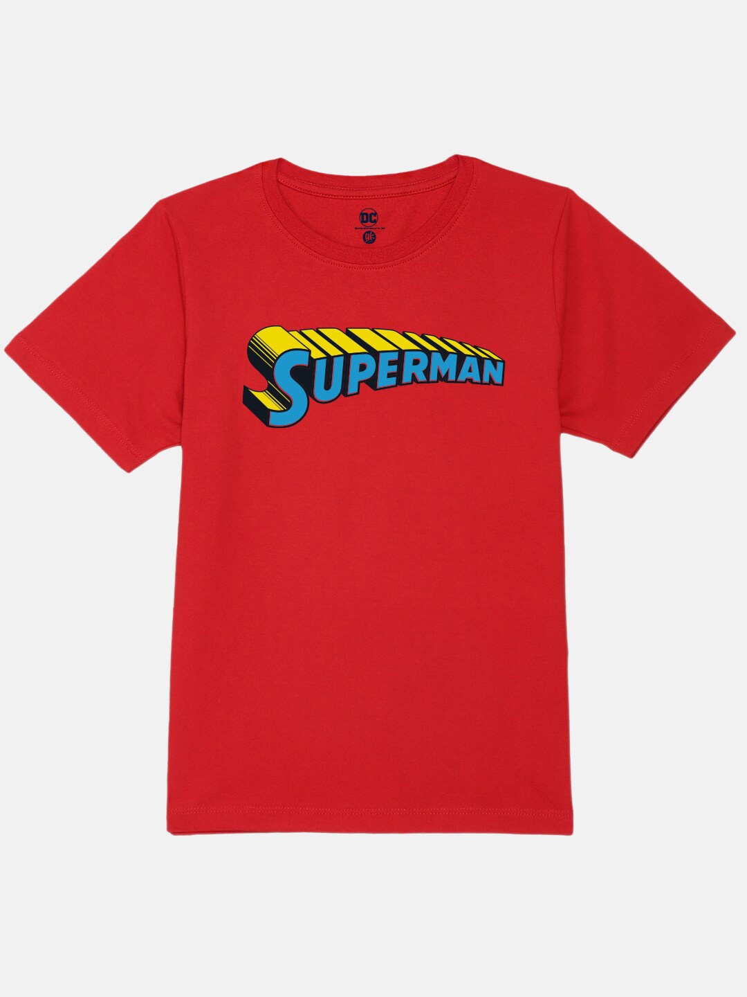 

YK Justice League Boys Superman Printed Pure Cotton T-shirt, Red
