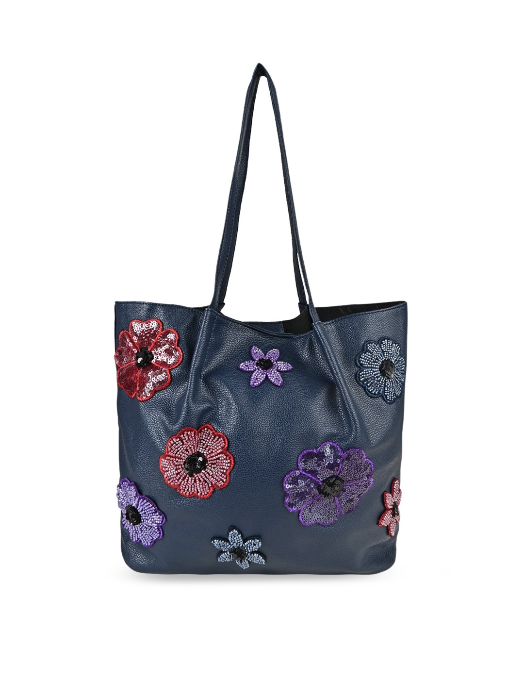 

Vdesi Floral Embellished PU Shopper Shoulder Bag, Green