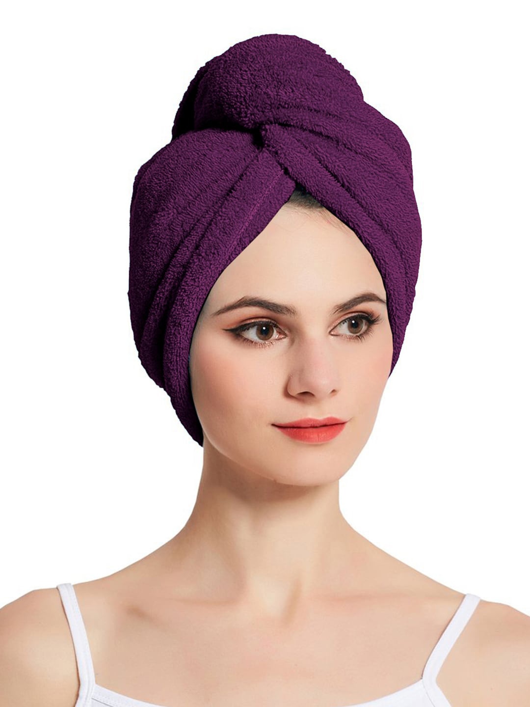 

Kuber Industries Purple 2-Pieces 150 GSM Quick Absorbent Hair Dry Salon Towel