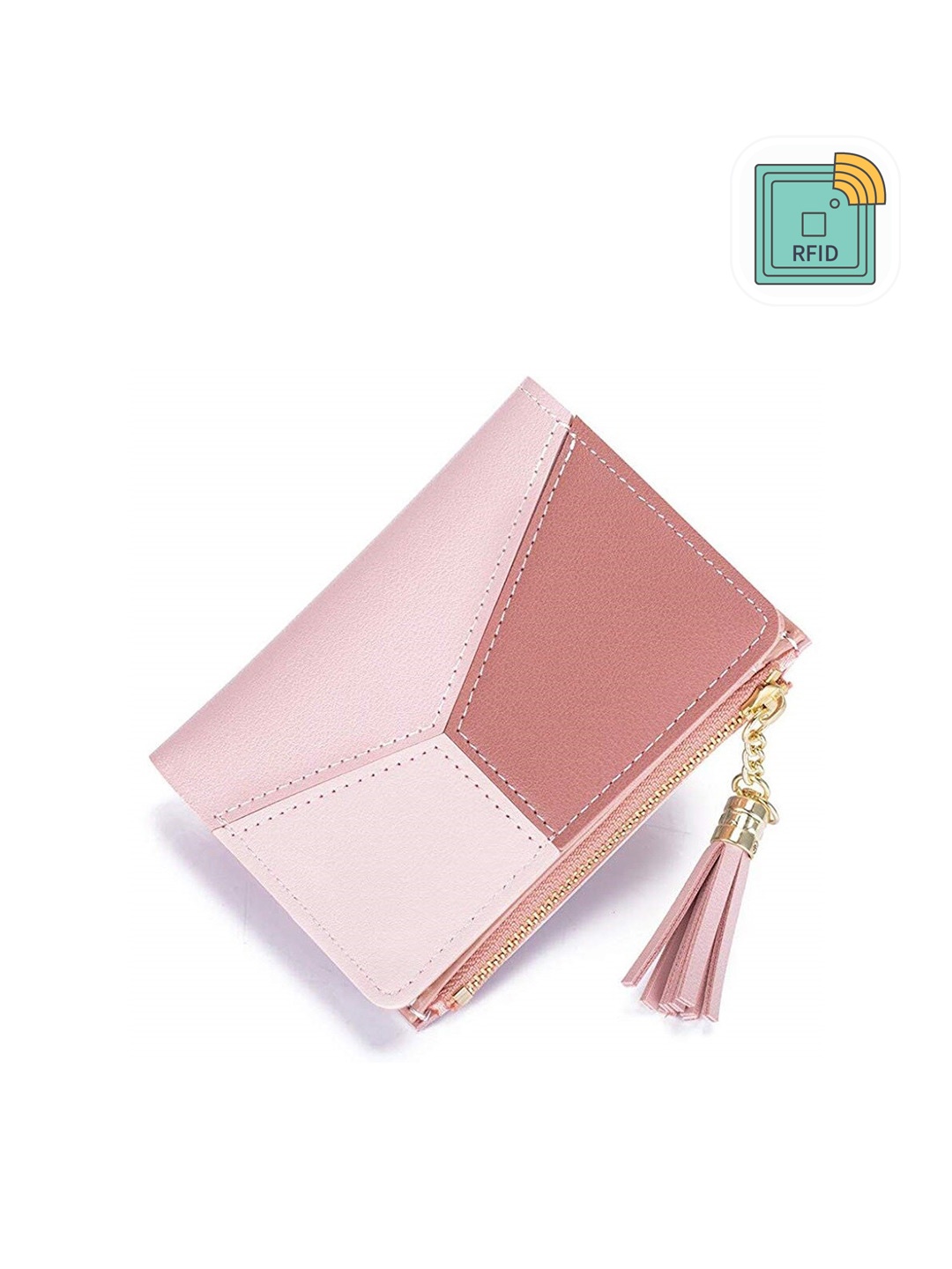 

Alexvyan Women PU Two Fold Wallet, Pink