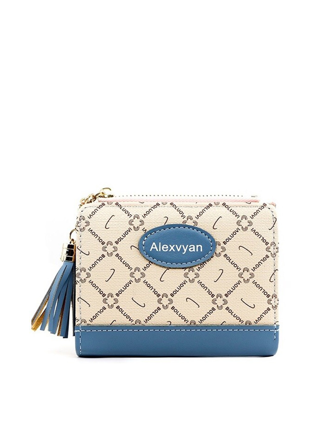 

Alexvyan Women Typography Printed Two Fold Wallet, Blue