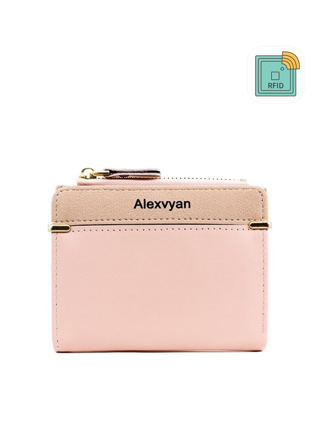 

Alexvyan Women Two Fold Wallet, Pink