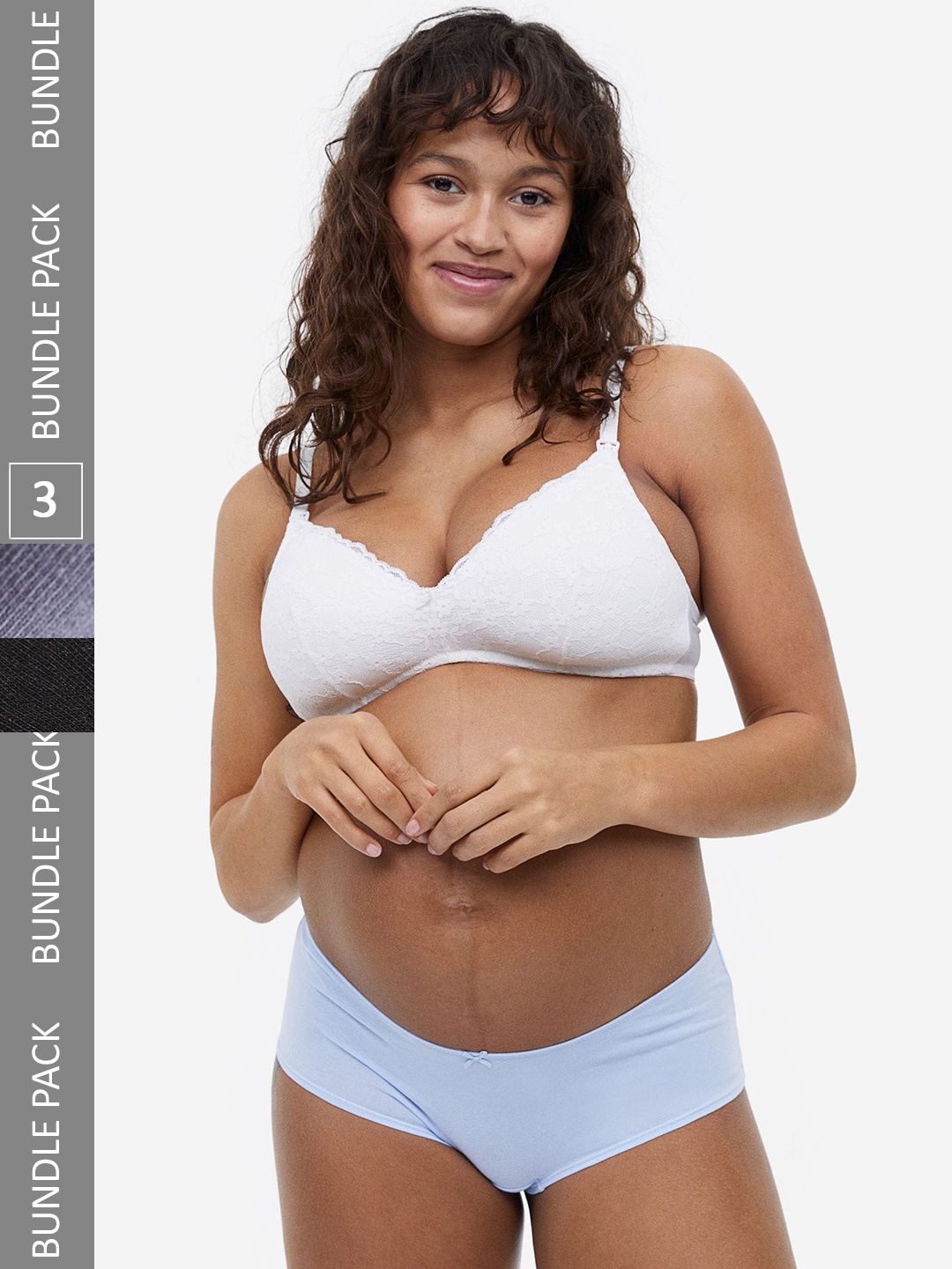 

H&M MAMA 5-Pack Jersey Hipster Briefs 1130180001, Black