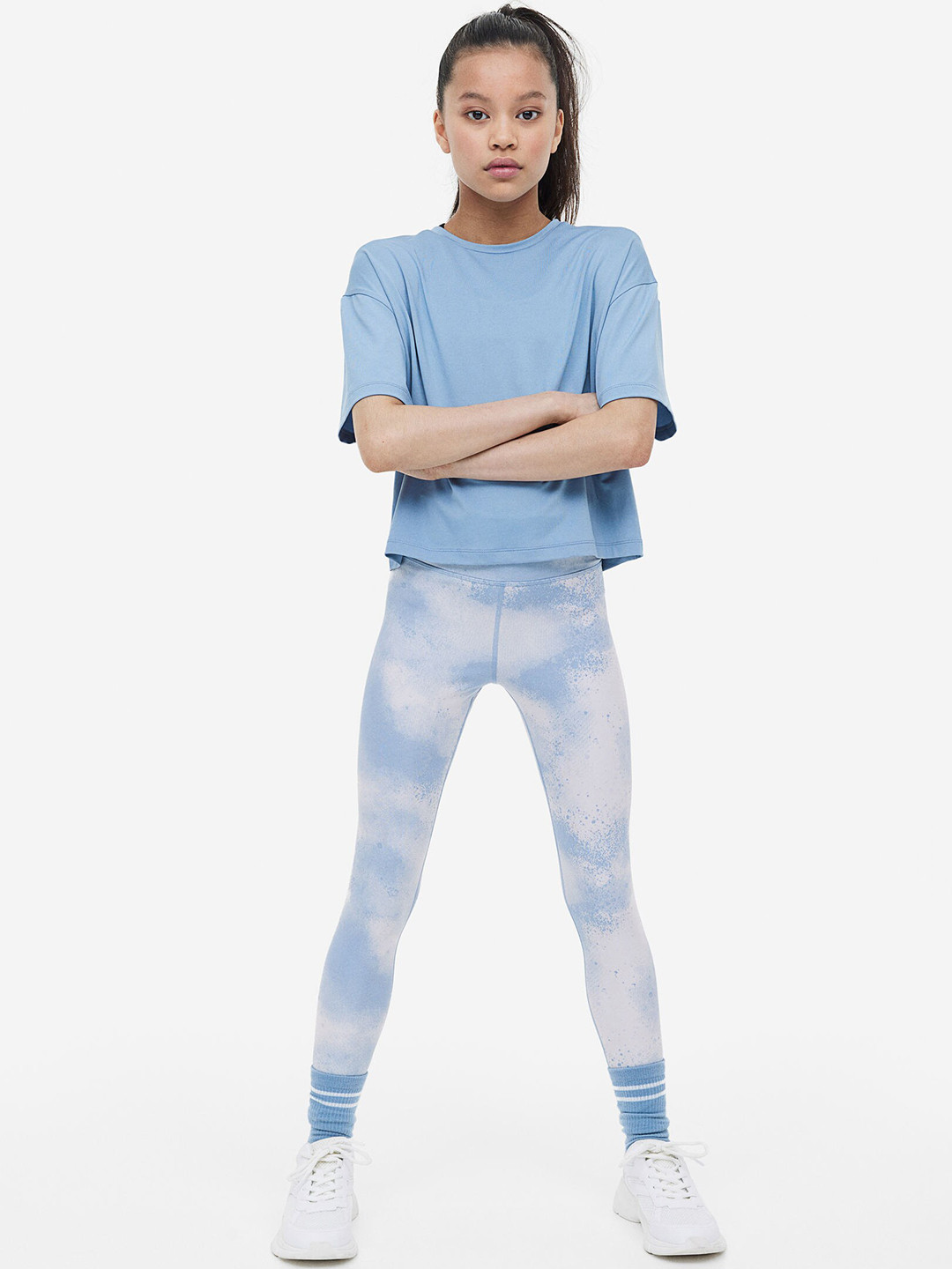 

H&M Girls Sports Leggings, Blue