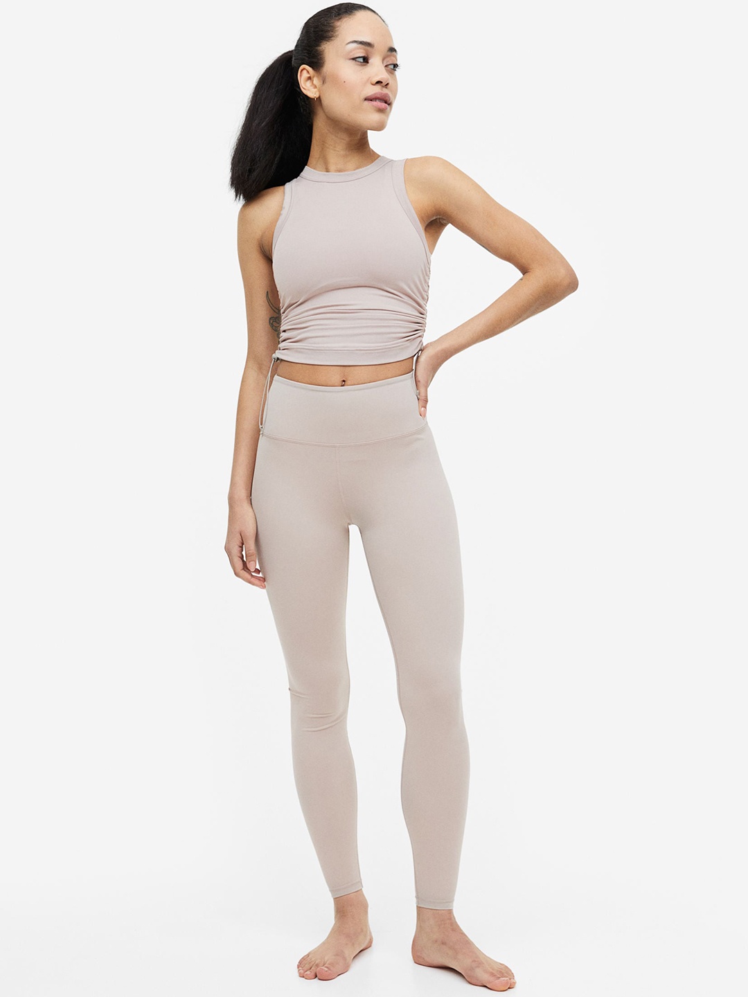 

H&M Women Soft Move Sports Tights, Beige