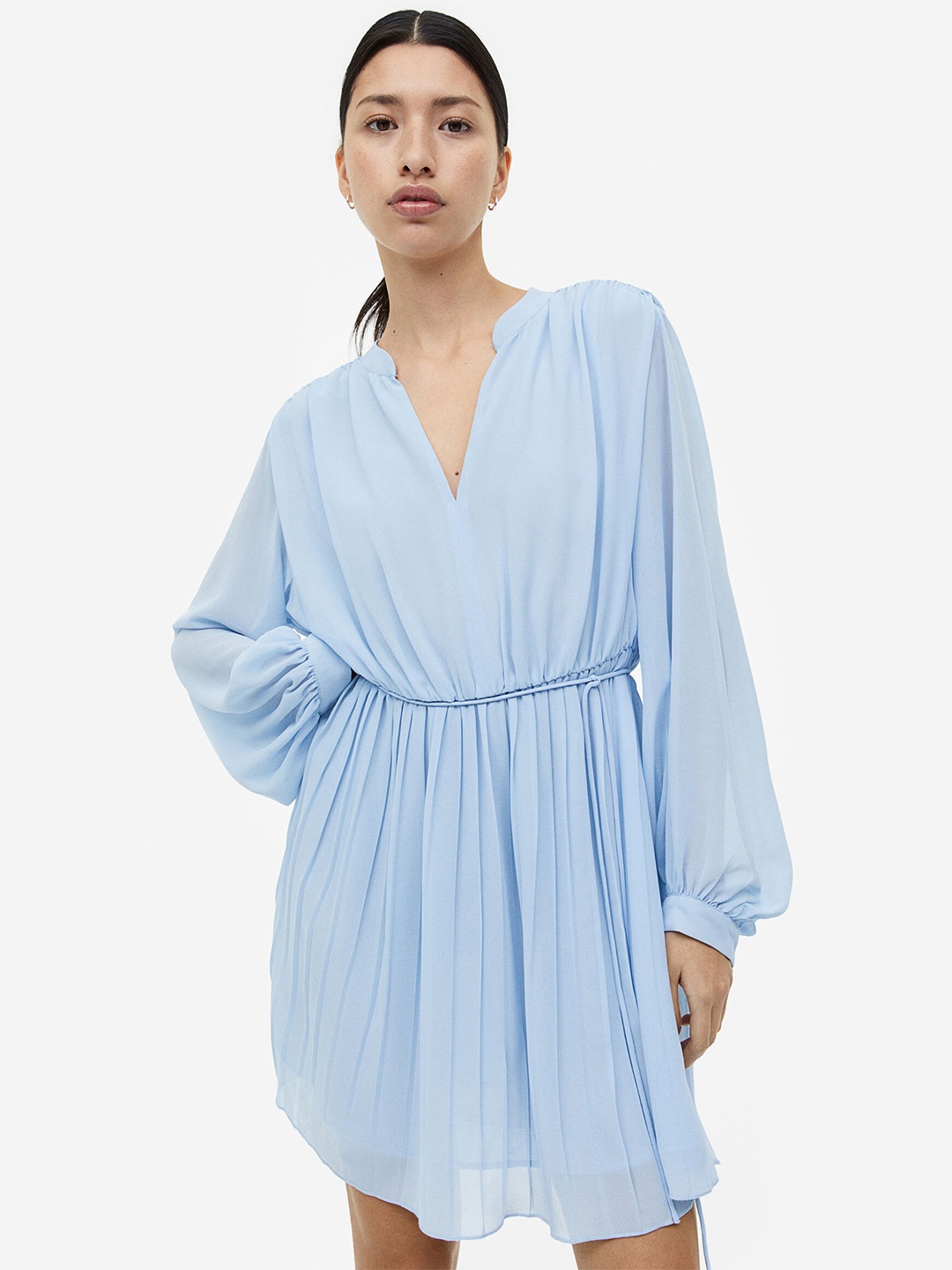 

H&M Pleated Dress, Blue