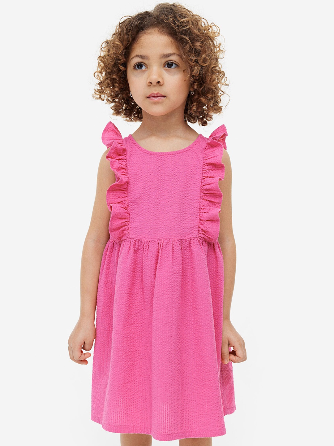 

H&M Girls Seersucker Dress, Pink