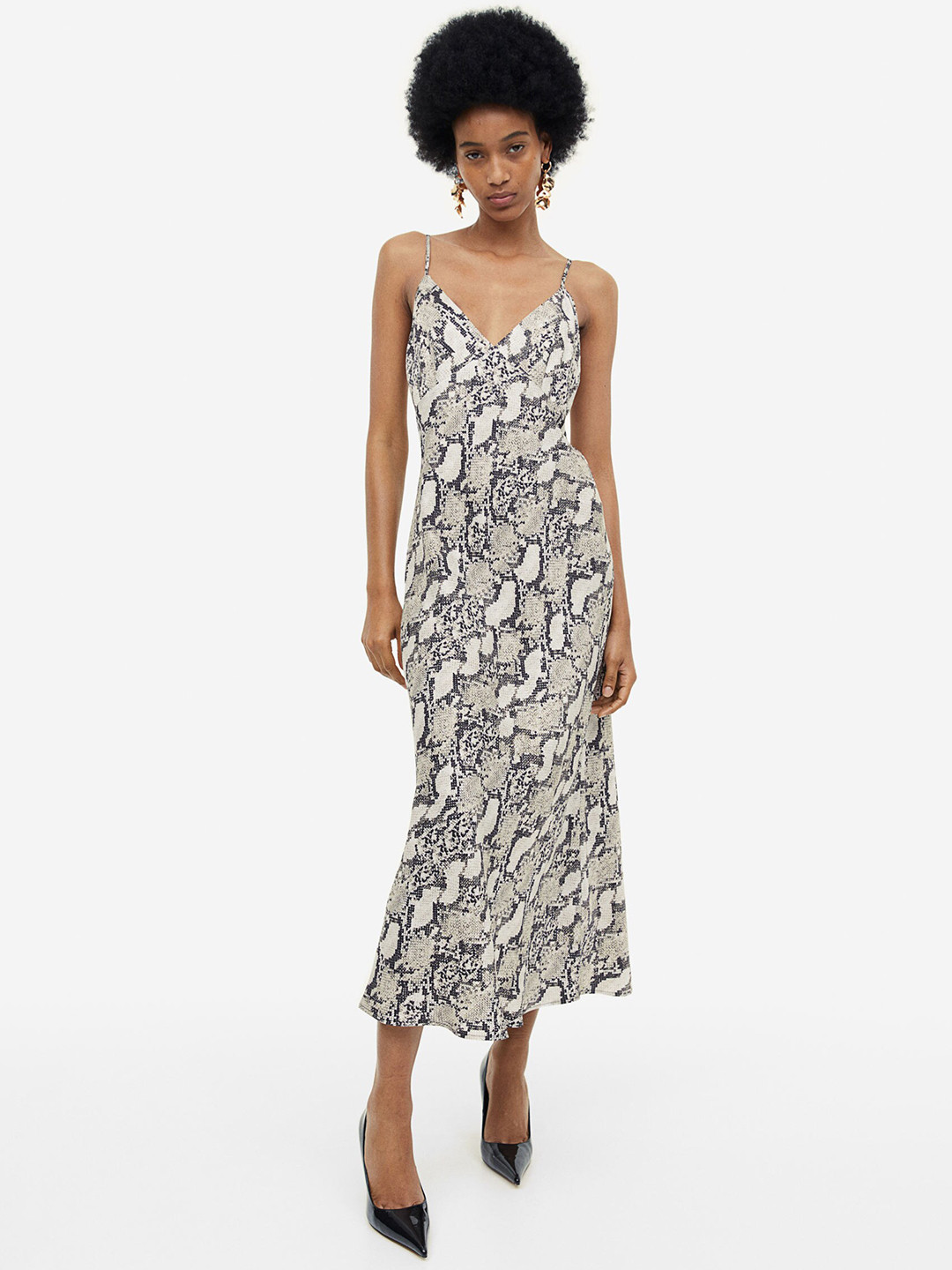 

H&M Satin Slip Dress, Beige