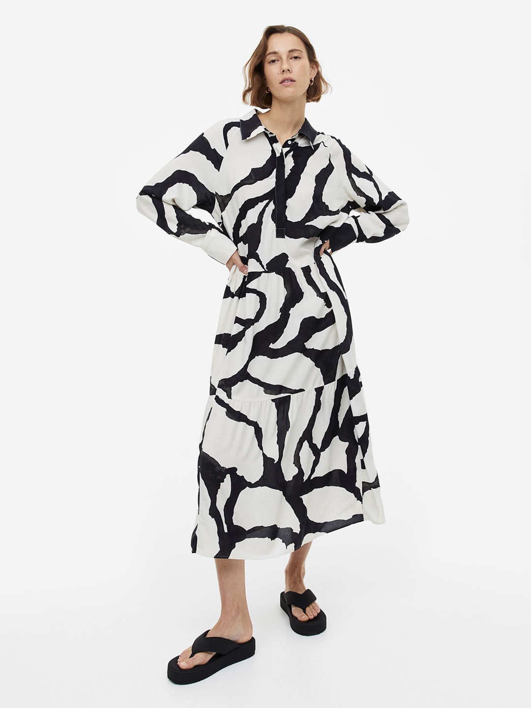 

H&M Shirt Dress, Black