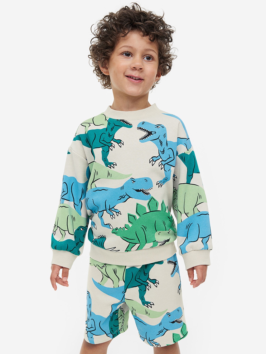 

H&M Boys 2-Piece Sweatshirt Set, Beige