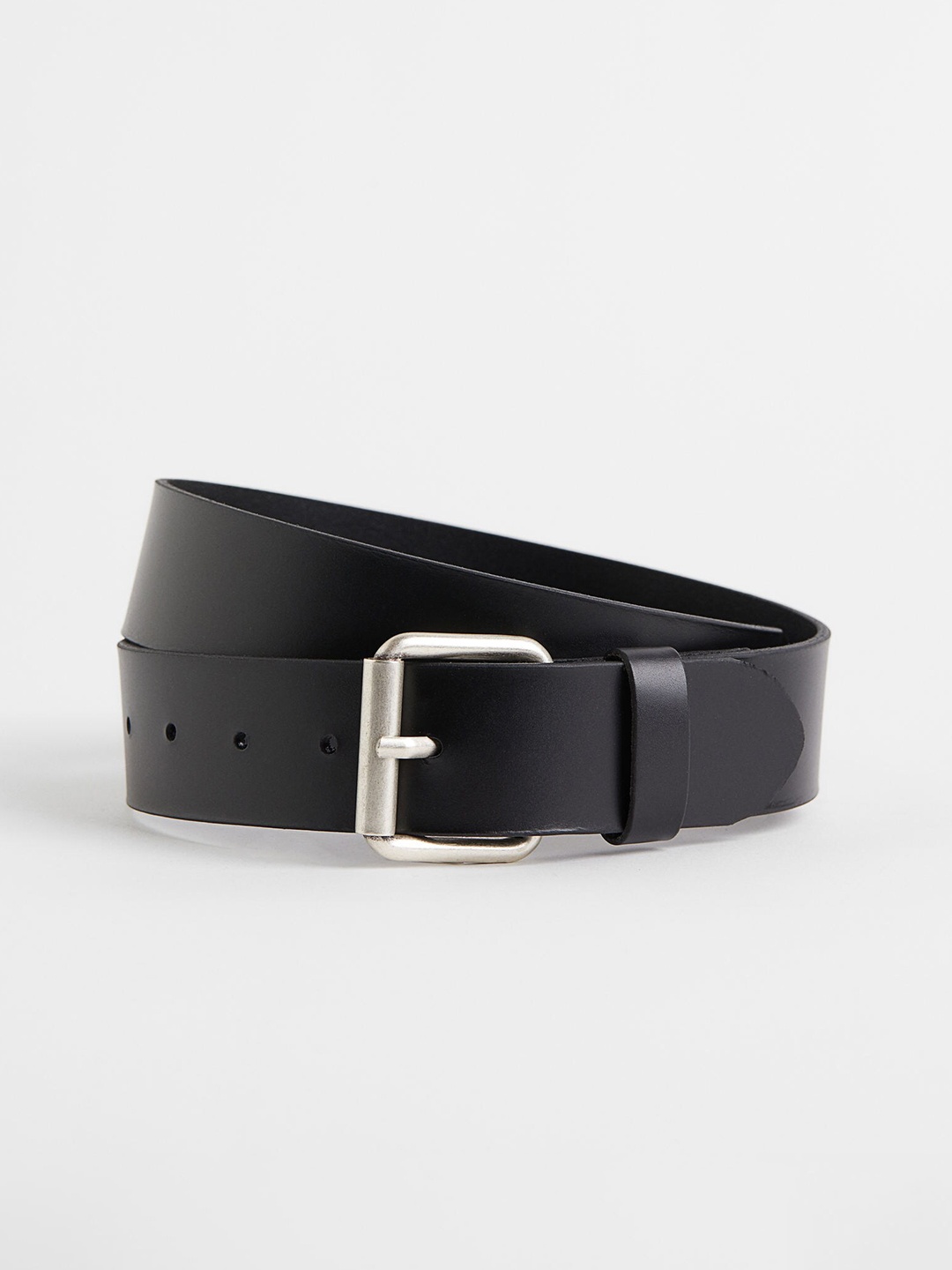 

H&M Men Leather Tang Belt, Black
