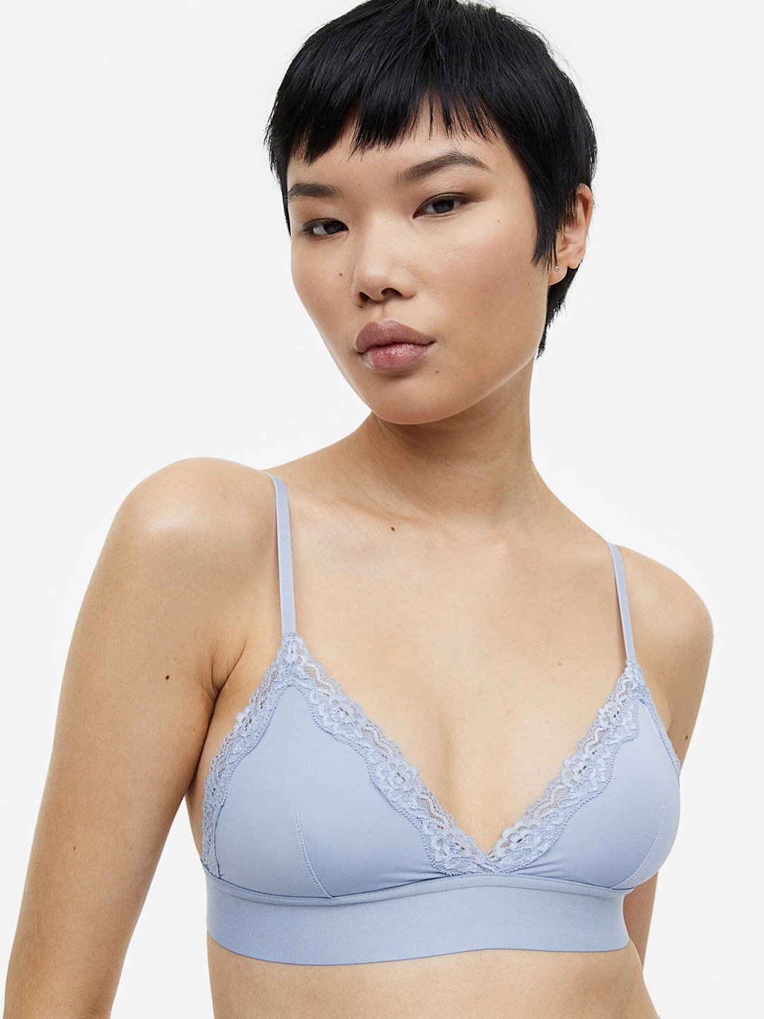 

H&M Padded Jersey Bra, Blue