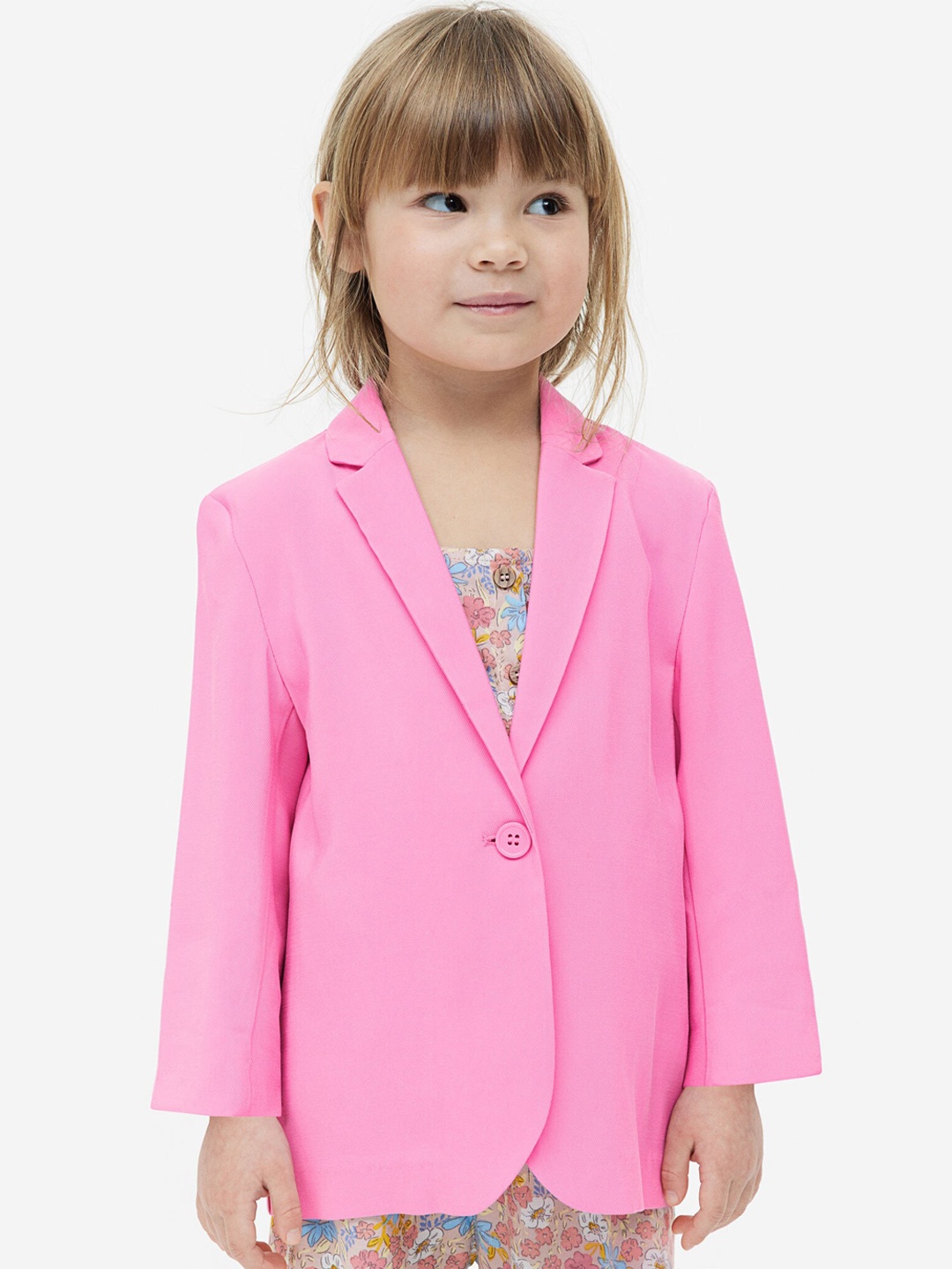 

H&M Girls Single-Breasted Blazer, Pink