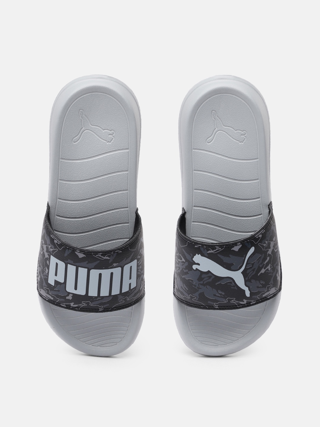 

Puma Unisex Brand Logo Printed Sliders, Black