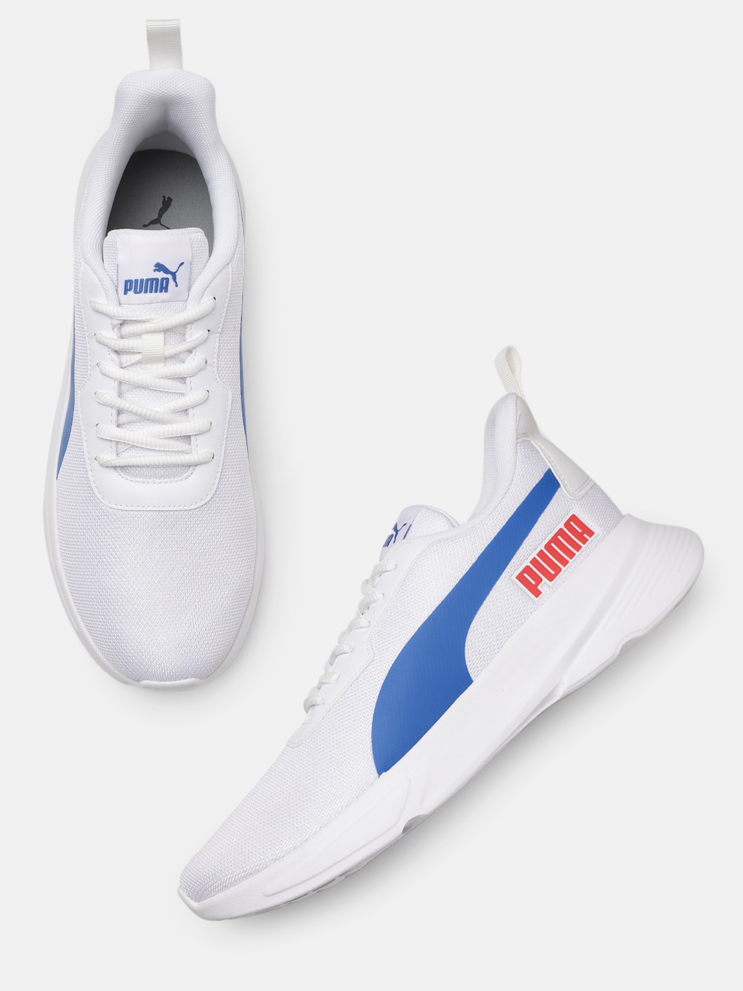 

Puma Men Solid Jitter Regular Sneakers, White