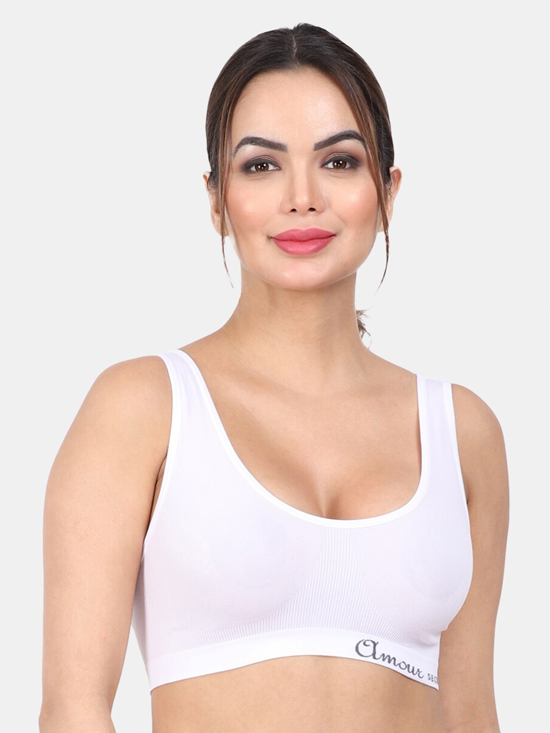 

Amour Secret Non Padded Non-Wired Full Coverage Seamless Slip-On Bra, White