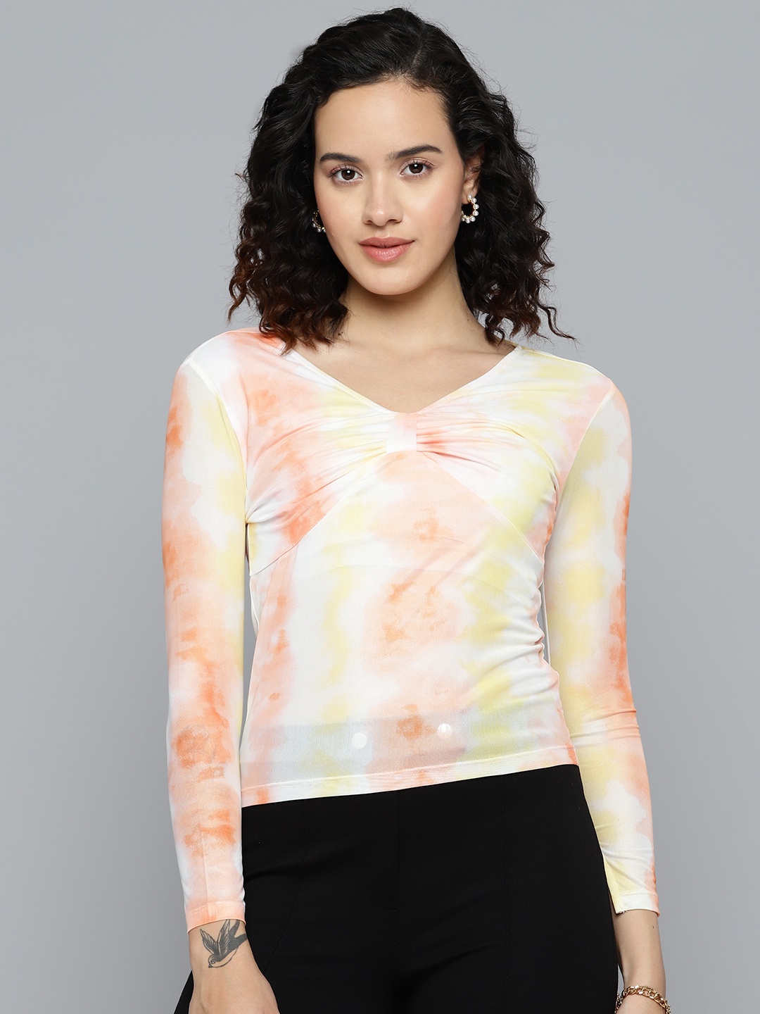 

VividArtsy Tie and Dye Top, Yellow