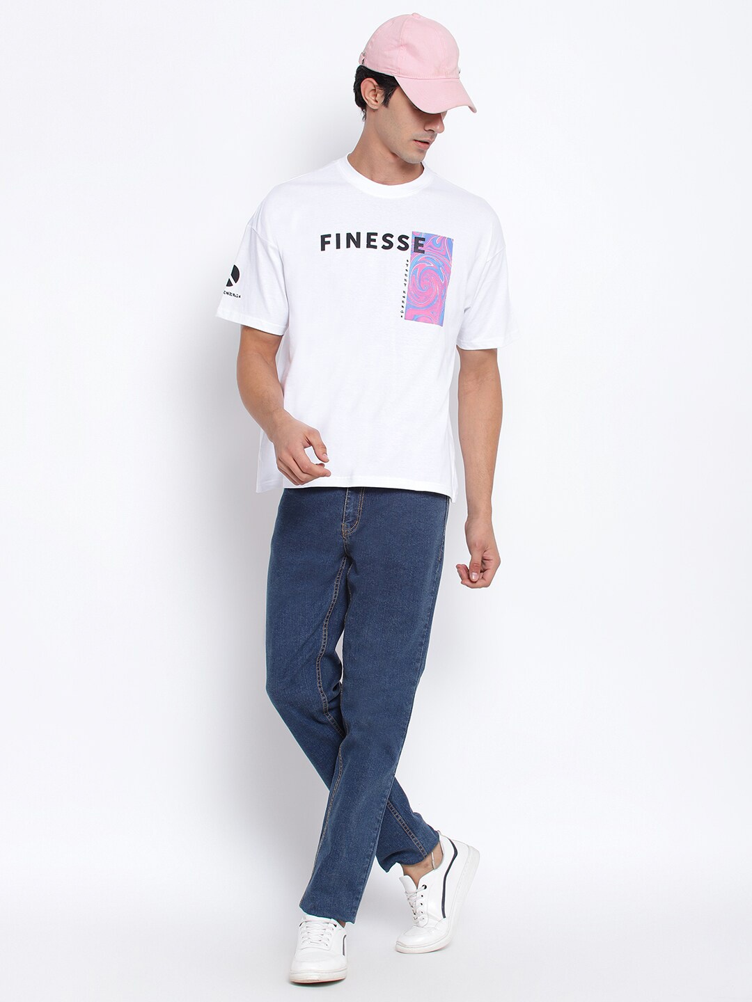 Belliskey Typography Printed Cotton T-shirt, White