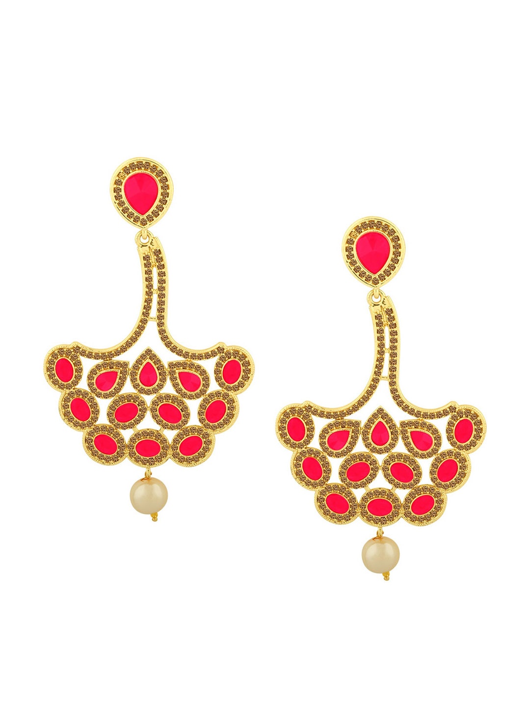 

Alamod Gold-Plated Classic Drop Earrings, Pink