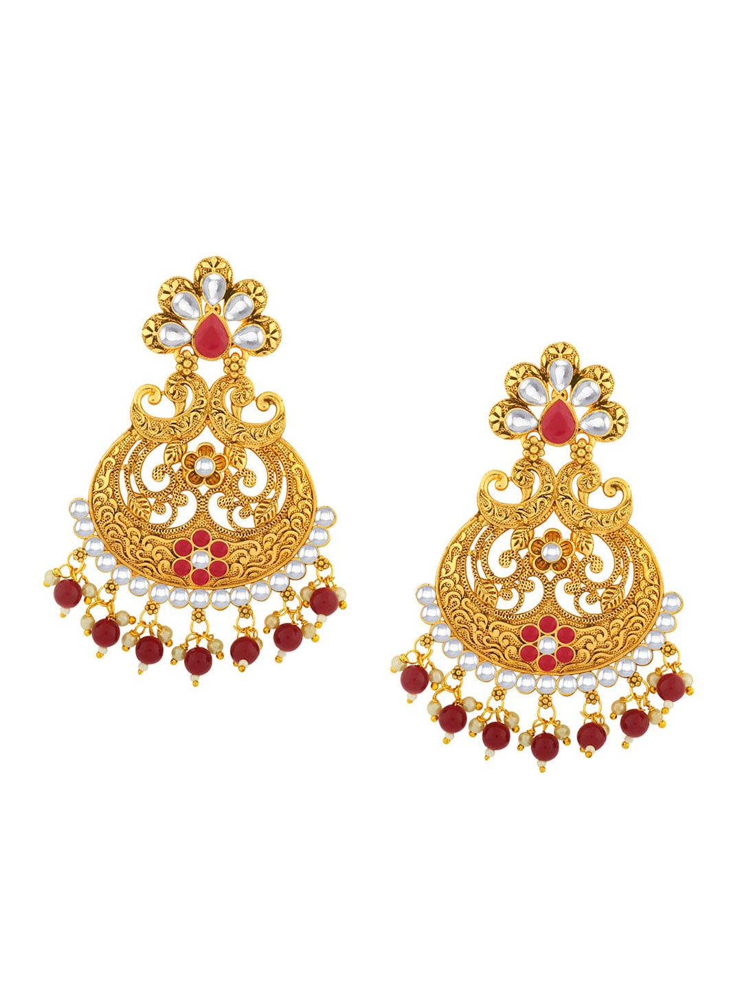 

Alamod Gold-Plated Classic Chandbalis Earrings