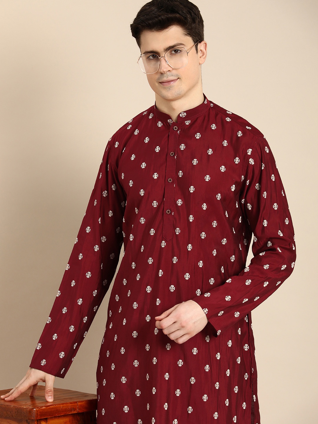 

Anouk Ethnic Motifs Printed Kurta, Red