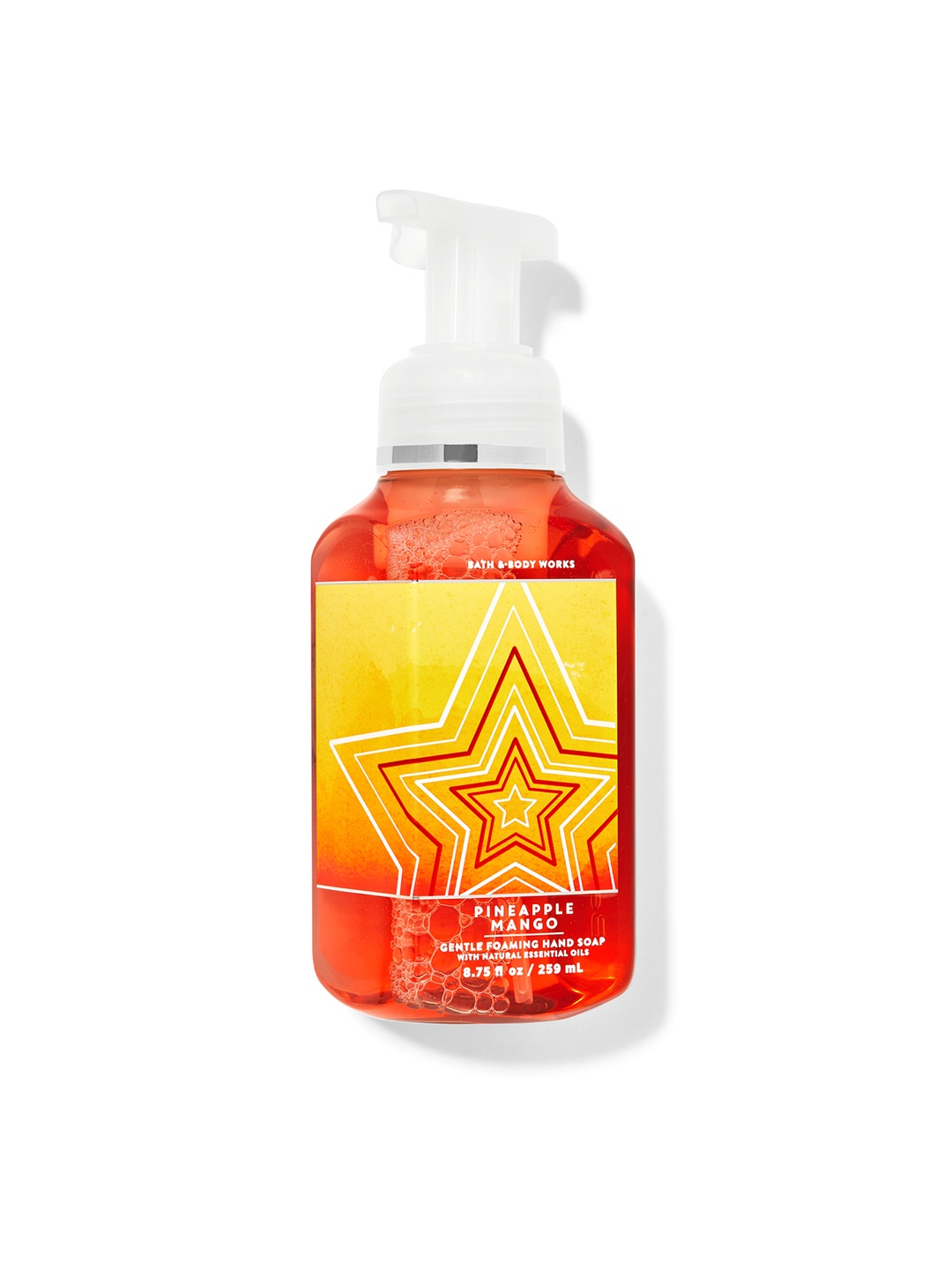 

Bath & Body Works Pineapple Mango Gentle Foaming Hand Soap with Essential Oils - 259ml, Orange