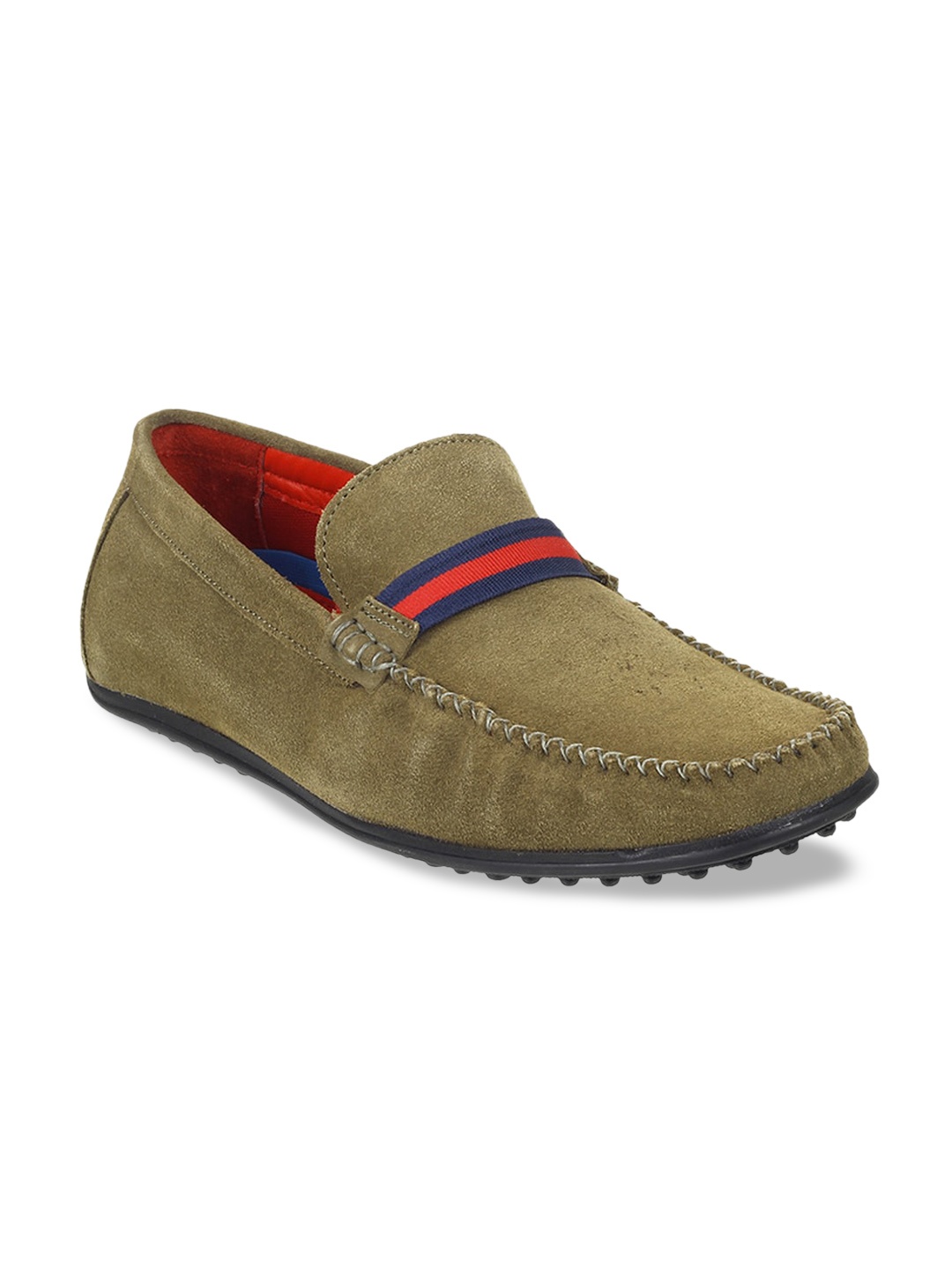 

Mochi Men Suede Penny Loafers, Olive