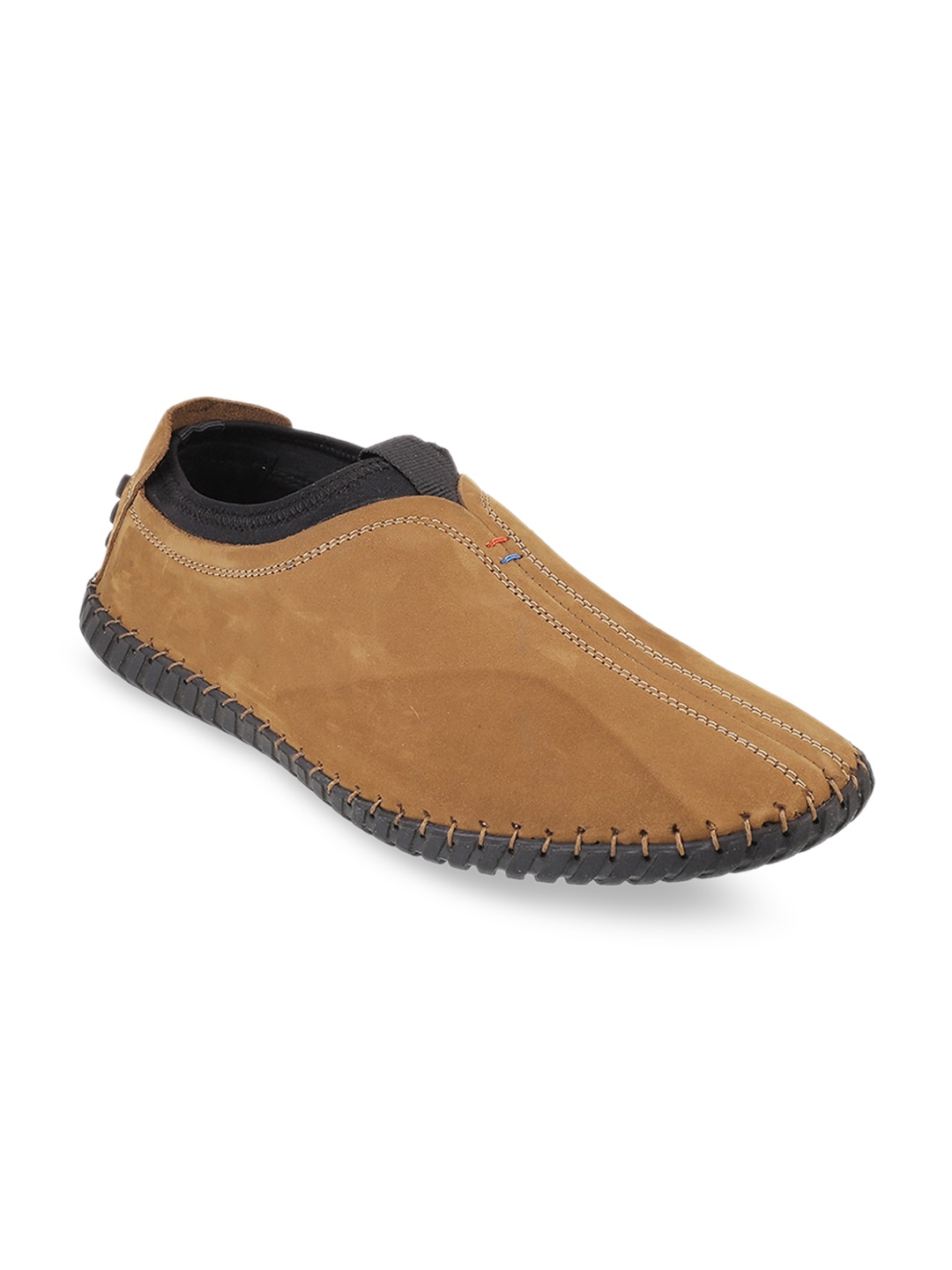 

Mochi Men Textured Leather Comfort Insole Slip On Sneakers, Tan