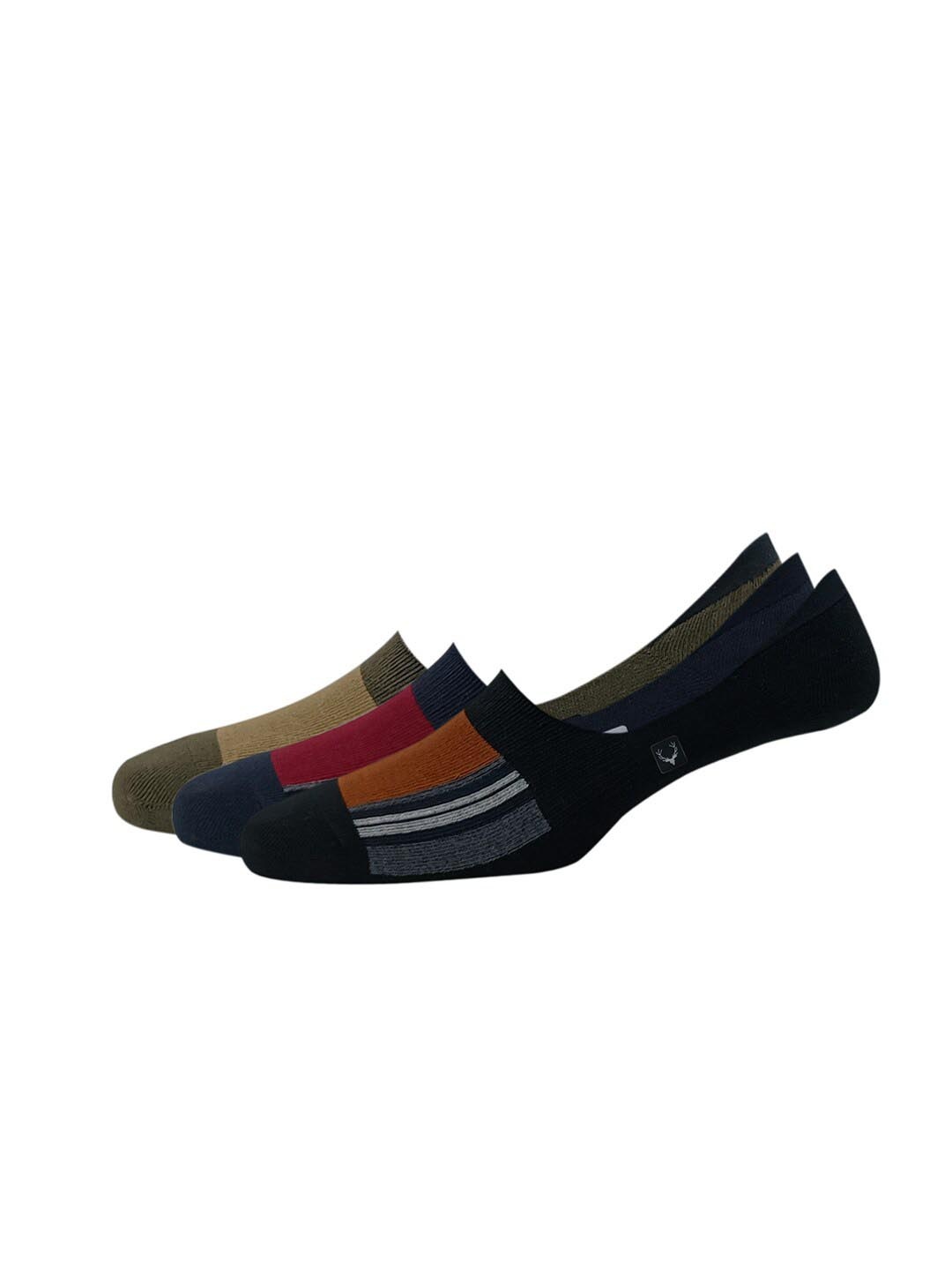 

Allen Solly Men Pack Of 3 Colorblocked Shoe Liners, Olive