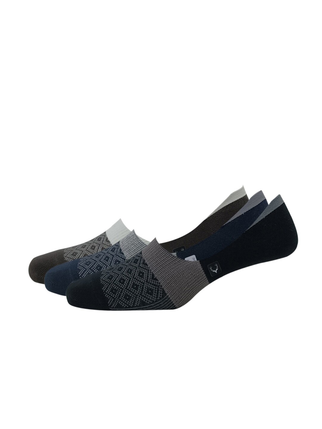 

Allen Solly Men Pack Of 3 Patterned Shoe Liners, Grey