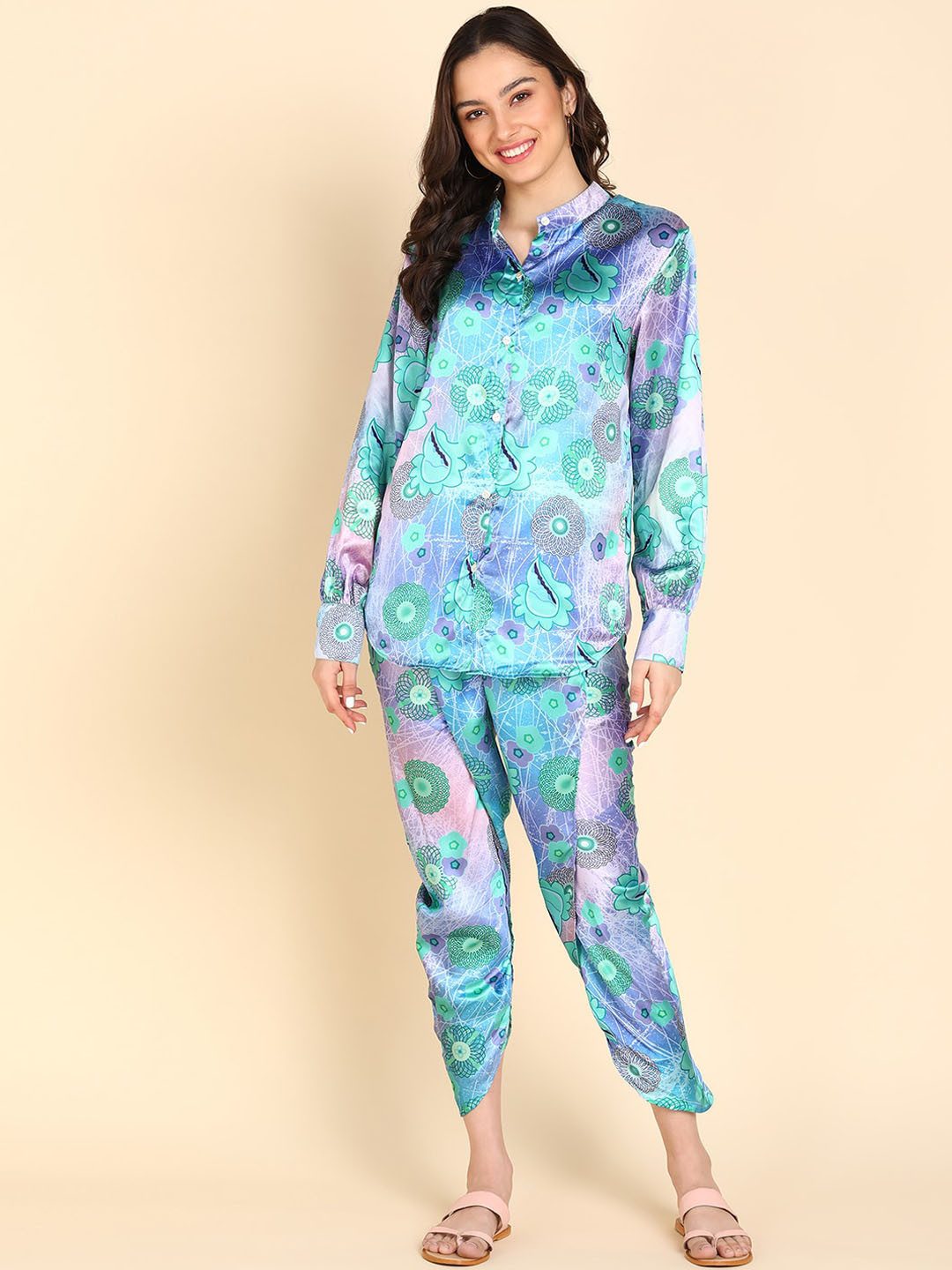 

Sangria Printed Co-Ords Set, Blue