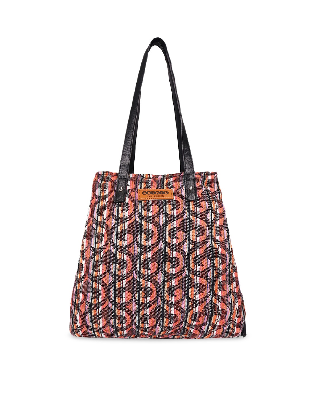 

ASTRID Printed Canvas Shopper Tote Bag, Red
