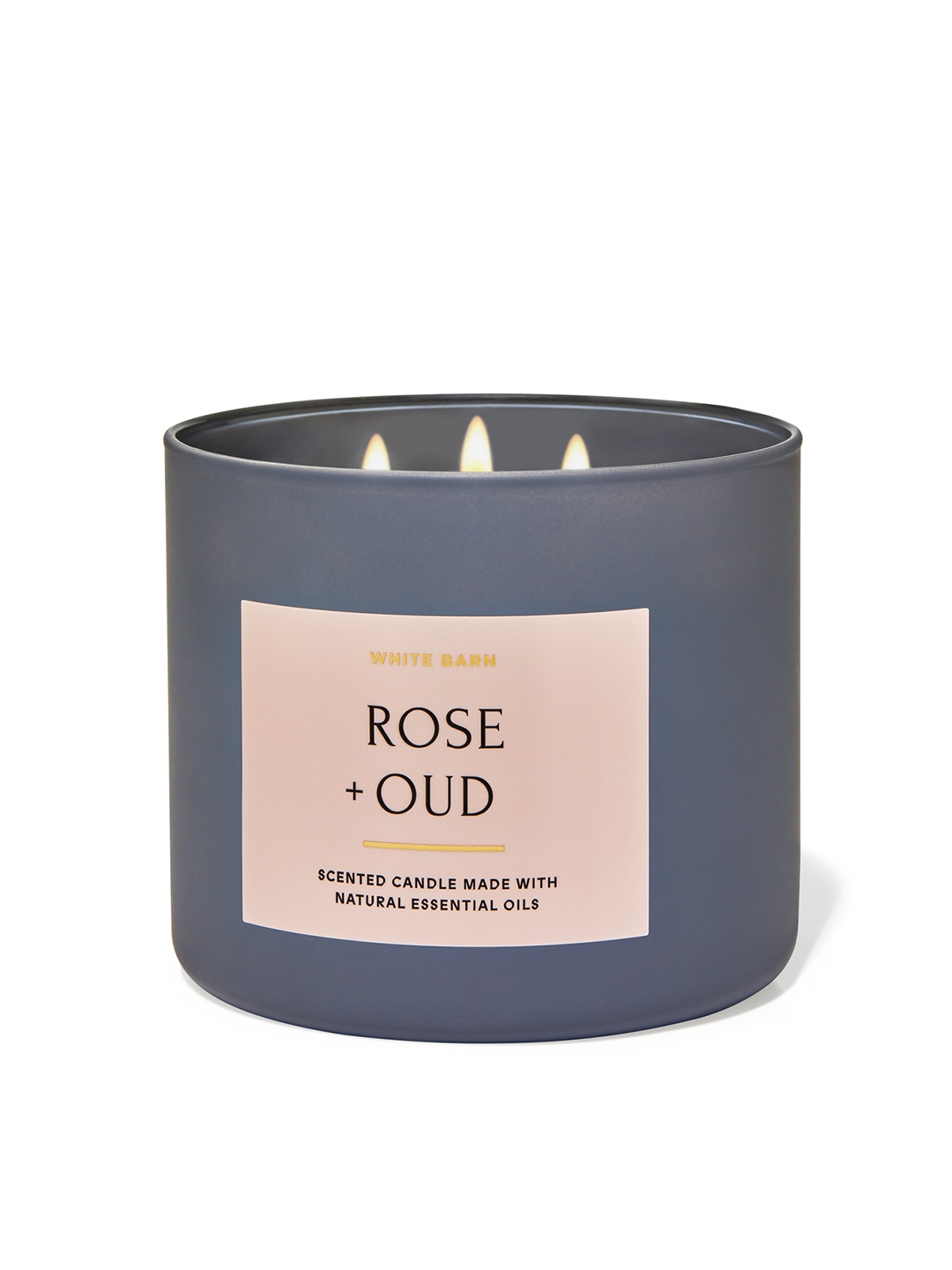 

Bath & Body Works Rose & Oud 3-Wick Scented Candle with Essential Oil - 411 g, Charcoal