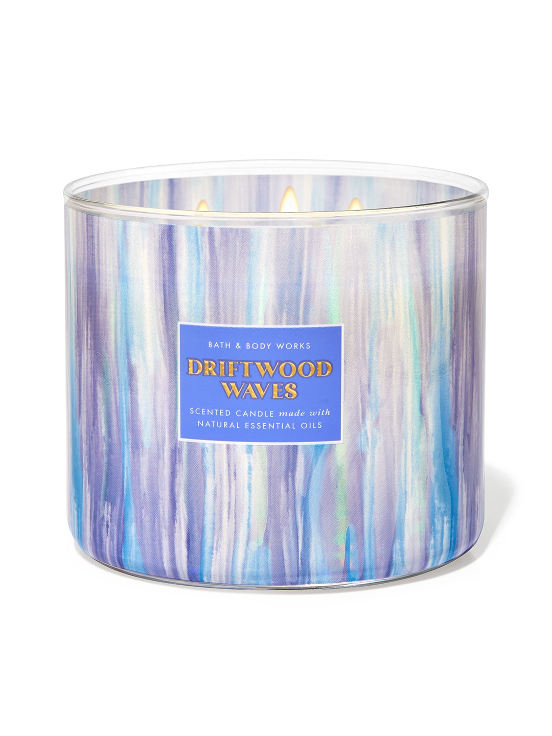 

Bath & Body Works Driftwood Waves 3-Wick Scented Candle with Essential Oil - 411 g, White