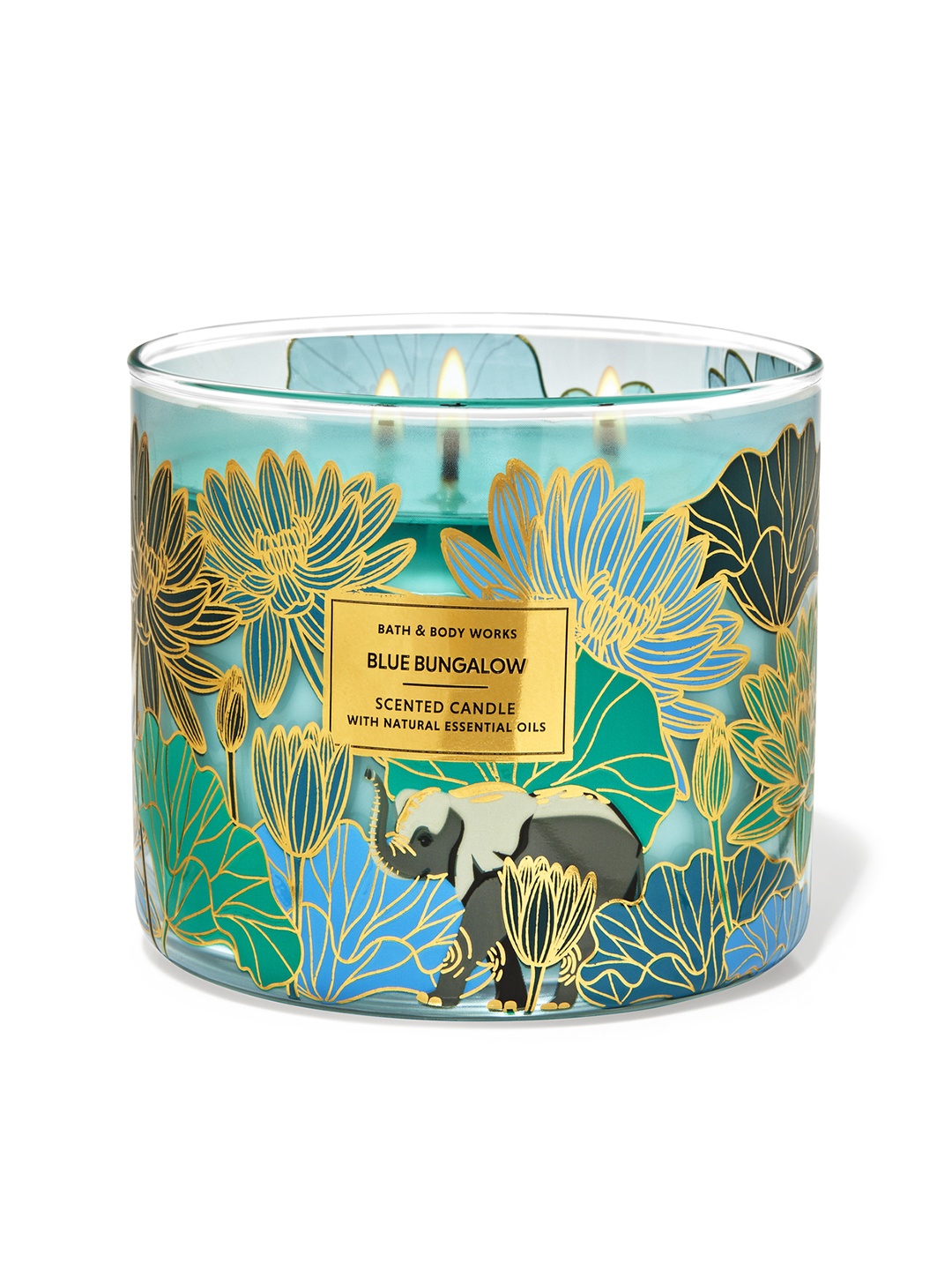 

Bath & Body Works Blue Bungalow 3-Wick Candle - 411 g, White