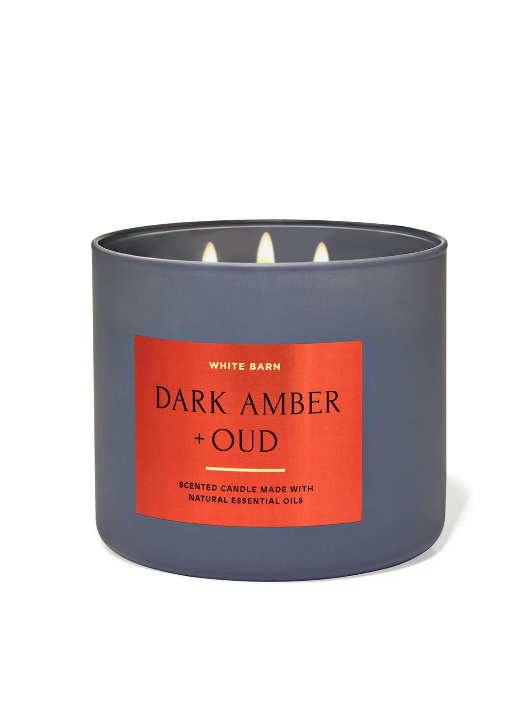 

Bath & Body Works Dark Amber Oud 3-Wick Candle - 411 g, Grey