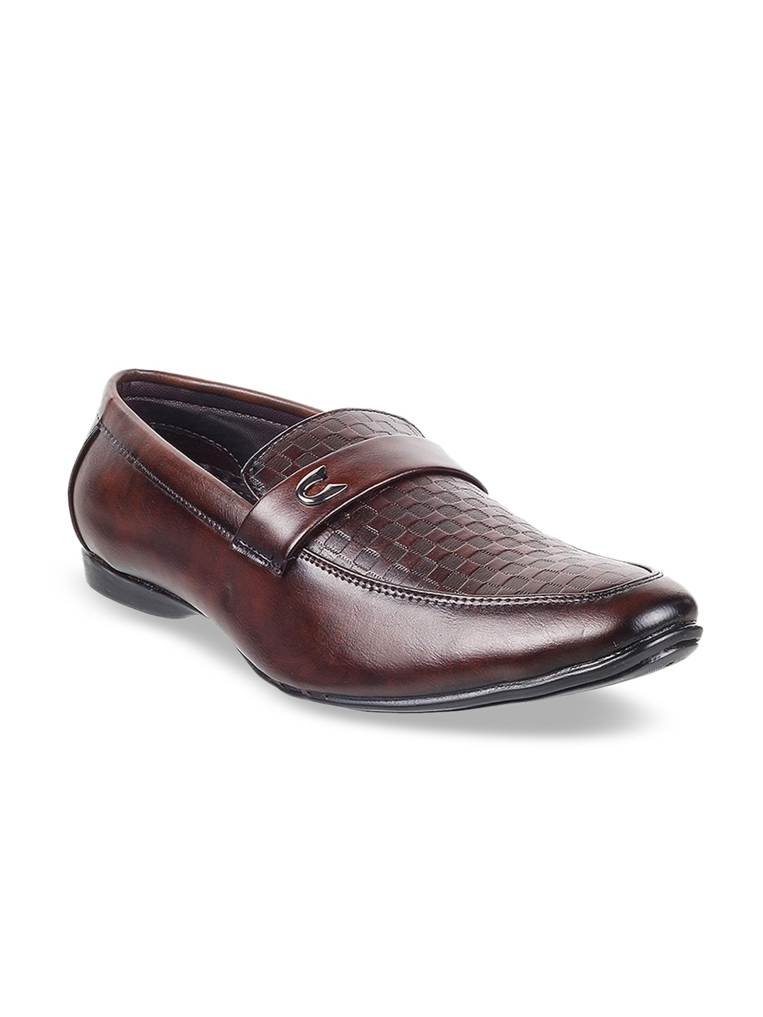 

WALKWAY by Metro Men Textured Round-Toe Formal Loafers, Brown