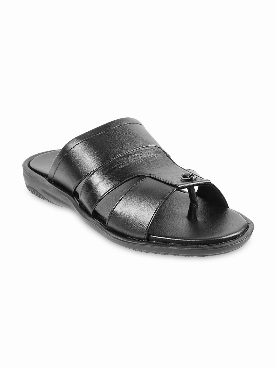 

WALKWAY by Metro Men Synthetic Slip-On Comfort Sandals, Black