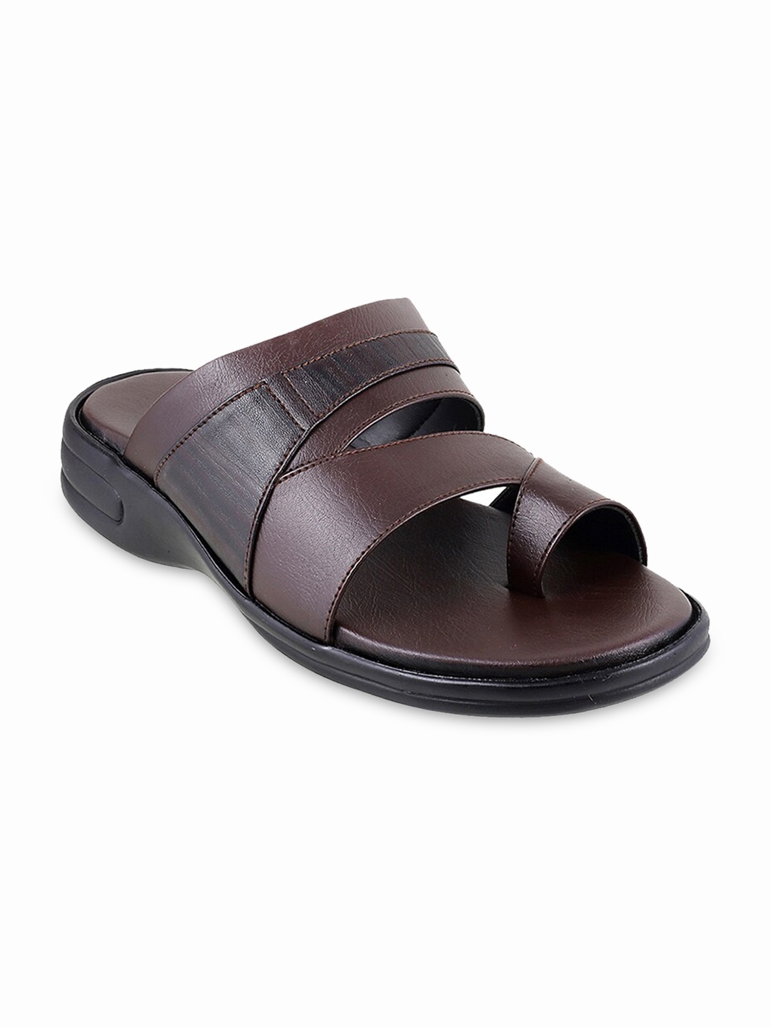 

WALKWAY by Metro Men Synthetic Slip-On Comfort Sandals, Brown