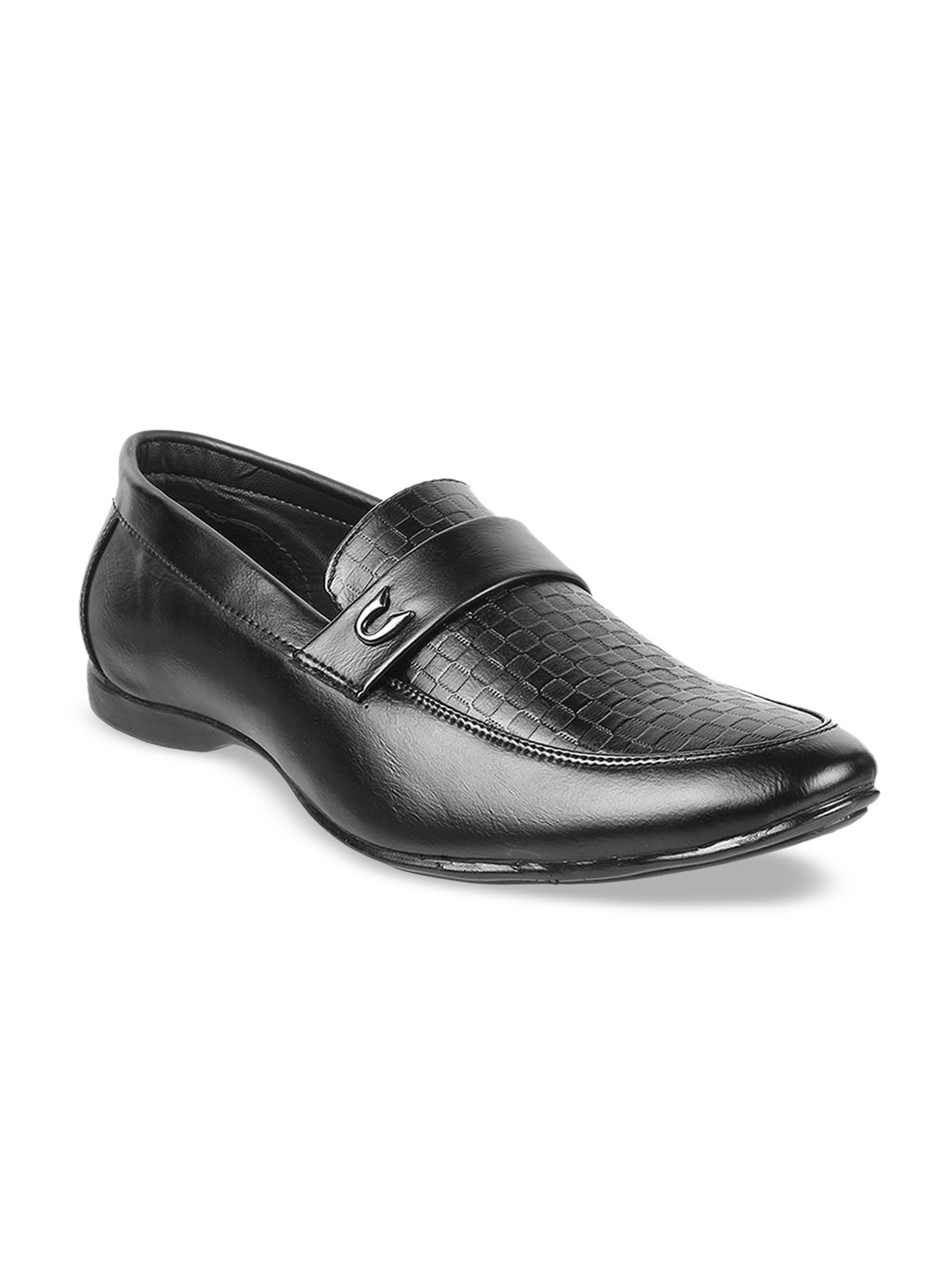 

WALKWAY by Metro Men Textured Formal Loafers, Black