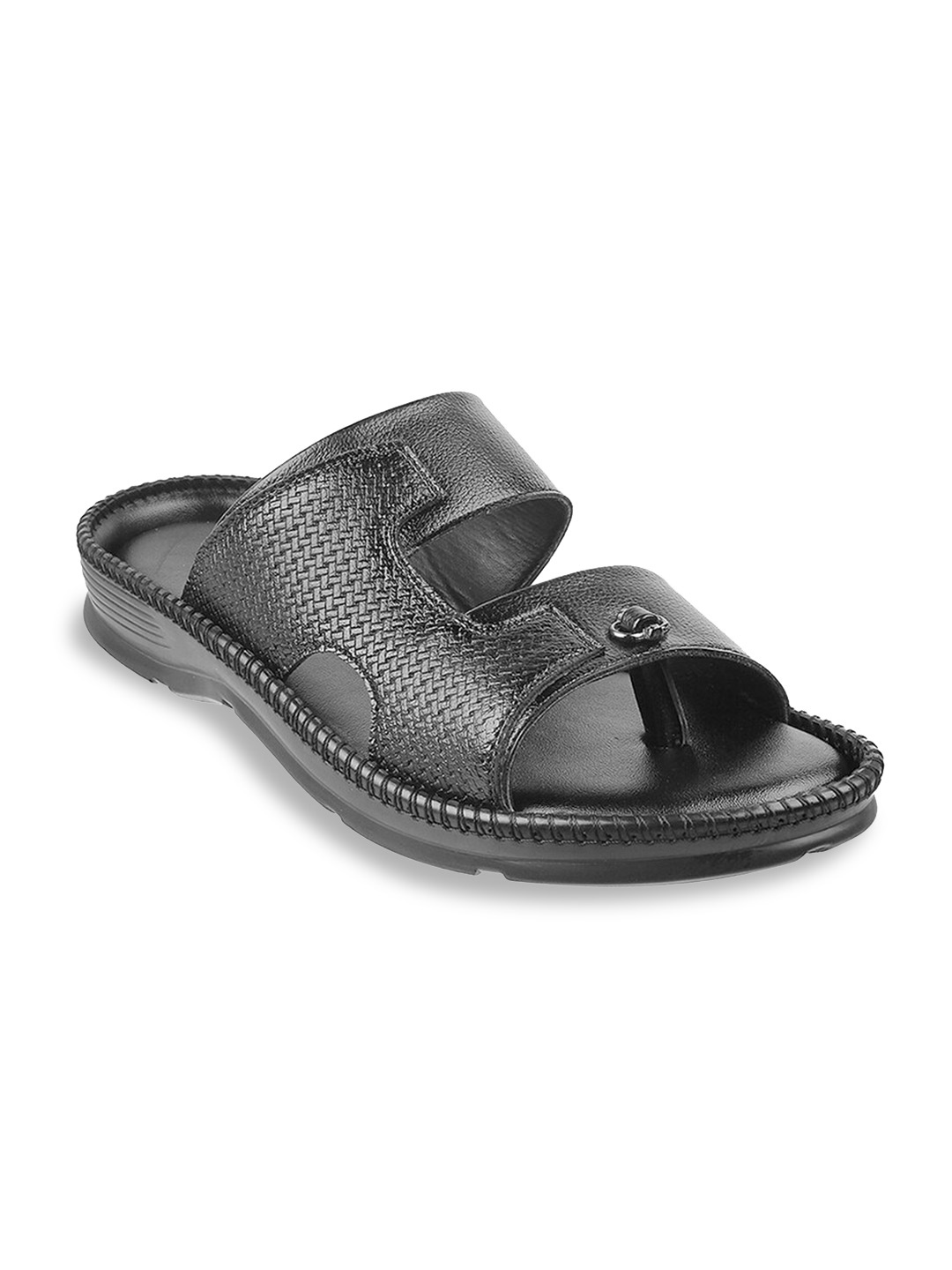 

WALKWAY by Metro Men Textured Slip-On Comfort Sandals, Black