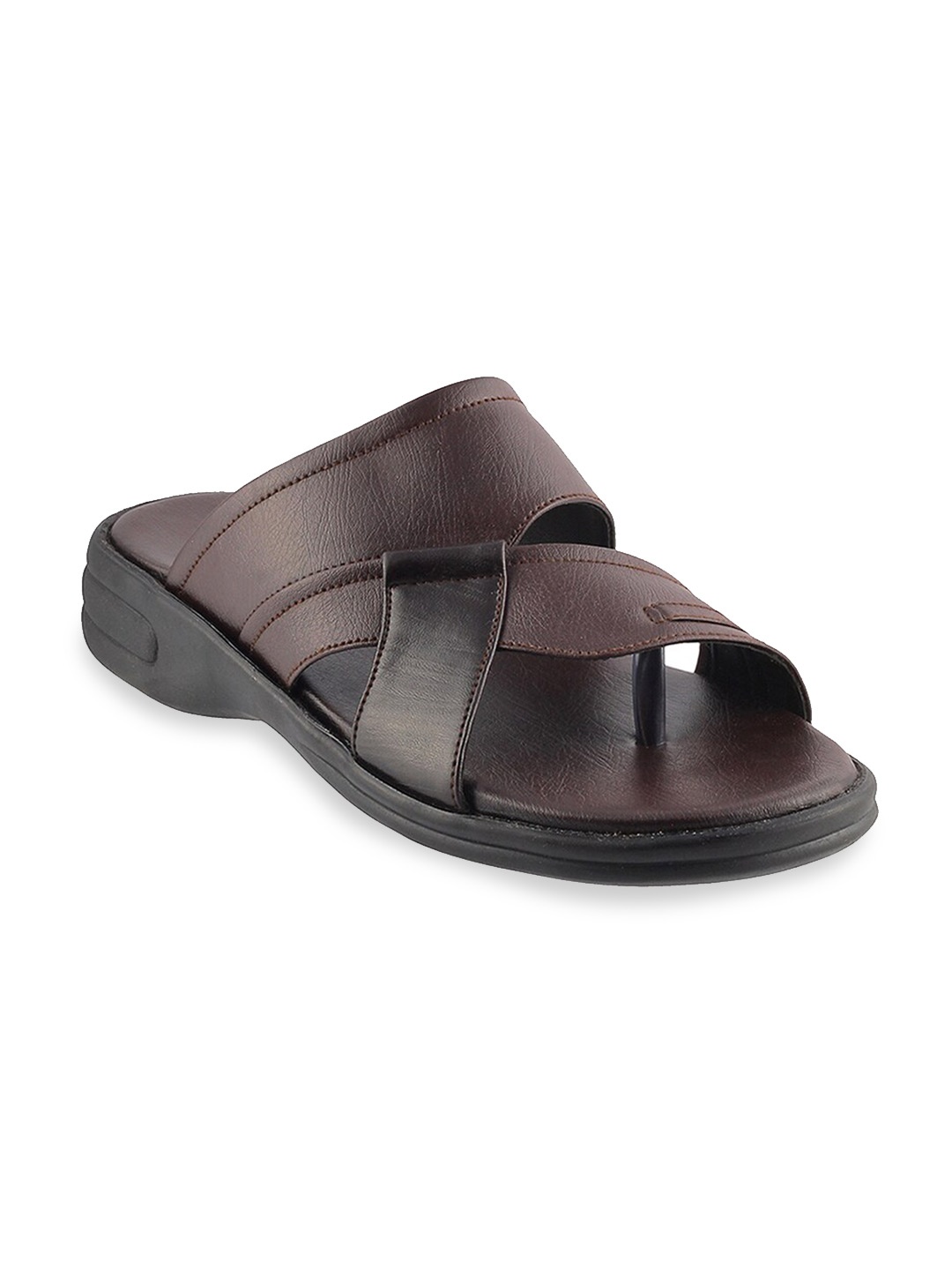 

WALKWAY by Metro Men Synthetic Slip-On Comfort Sandals, Brown