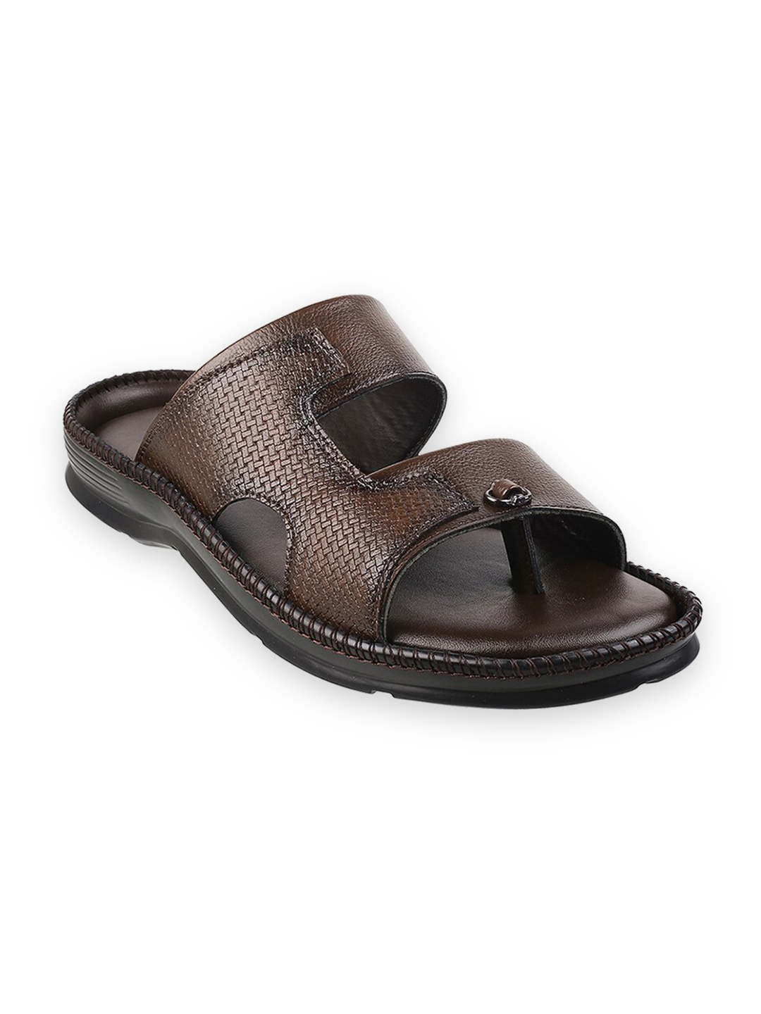 

WALKWAY by Metro Men Open Toe Textured Comfort Sandals, Brown