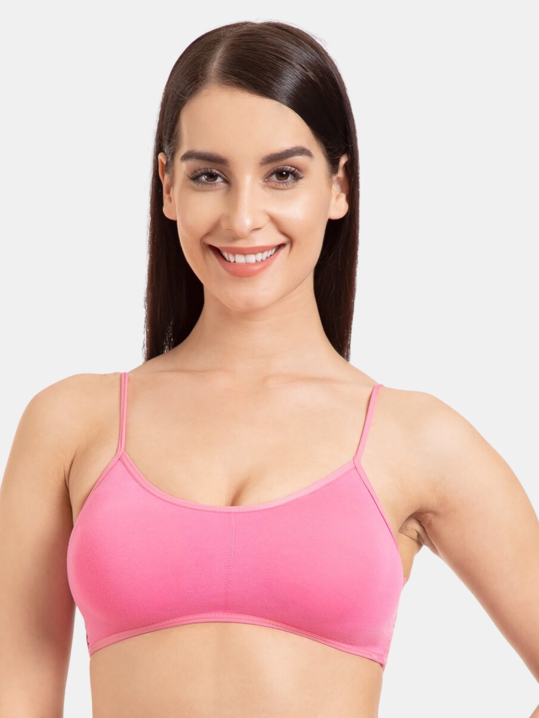 

Tweens Padded Medium Coverage All Day Comfort Cotton Bralette Bra, Pink