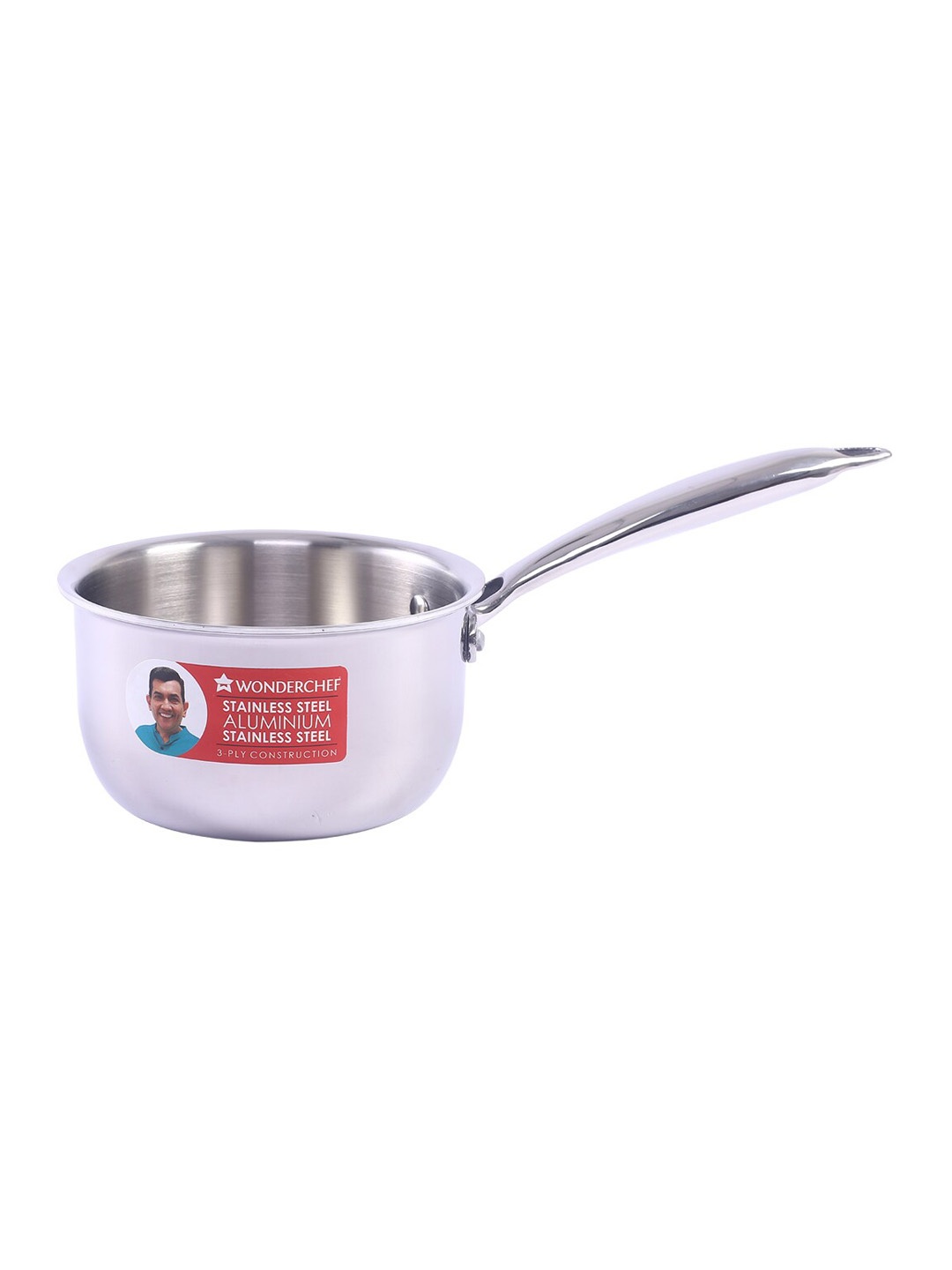 

Wonderchef Nigella Tri-Ply Stainless Steel Sauce Pan 1.2 L, Silver