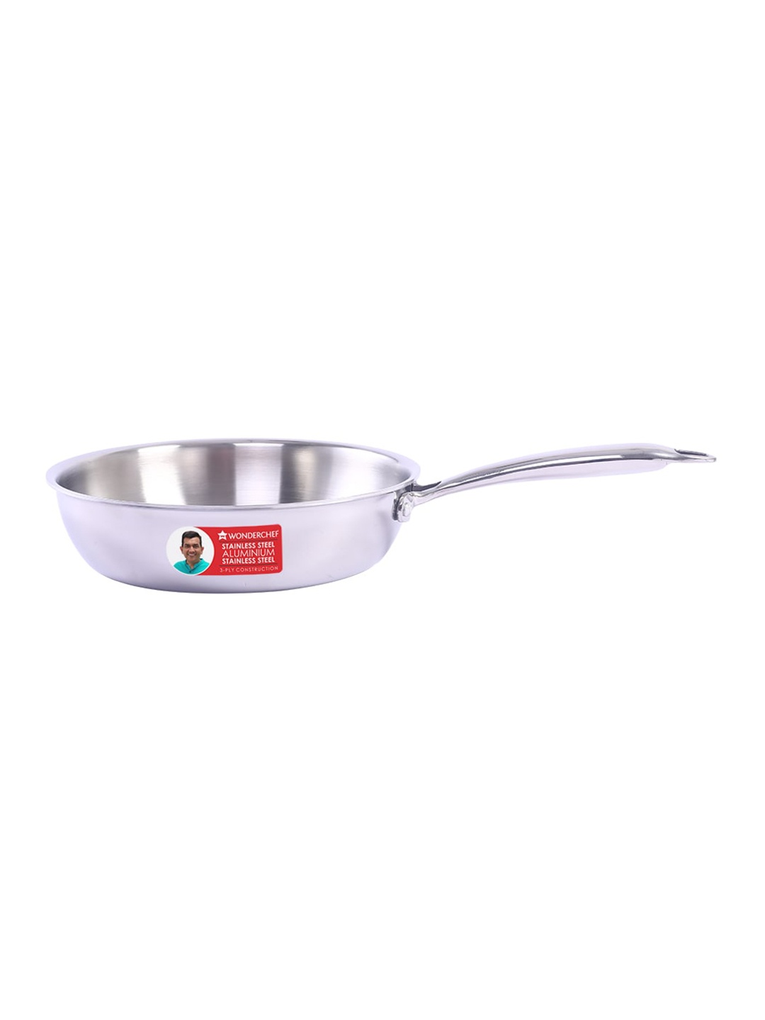 

Wonderchef Nigella Tri-Ply Stainless Steel Frying Pan 1.8 L, Silver