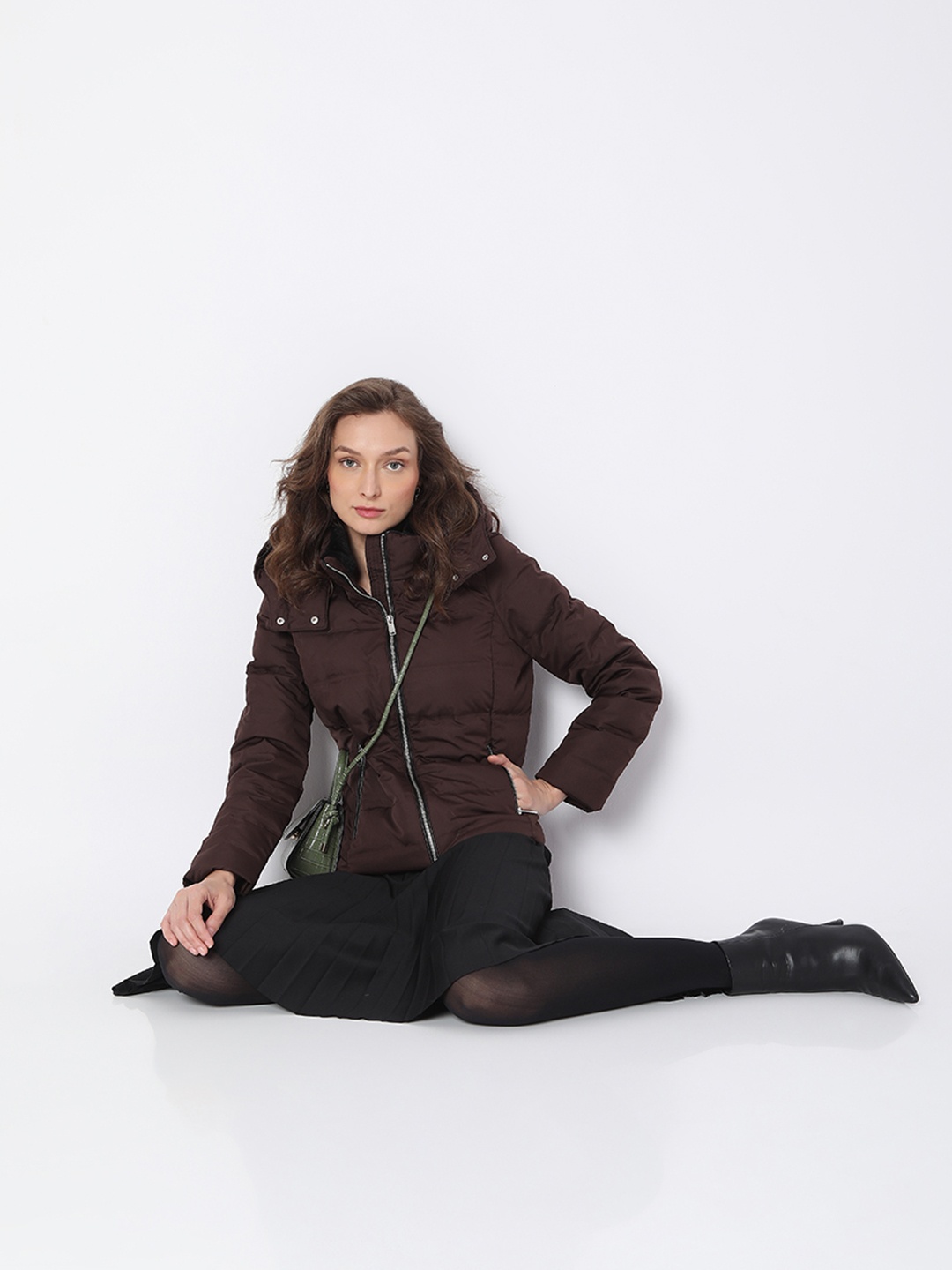 

Vero Moda Hooded Puffer Jacket, Brown