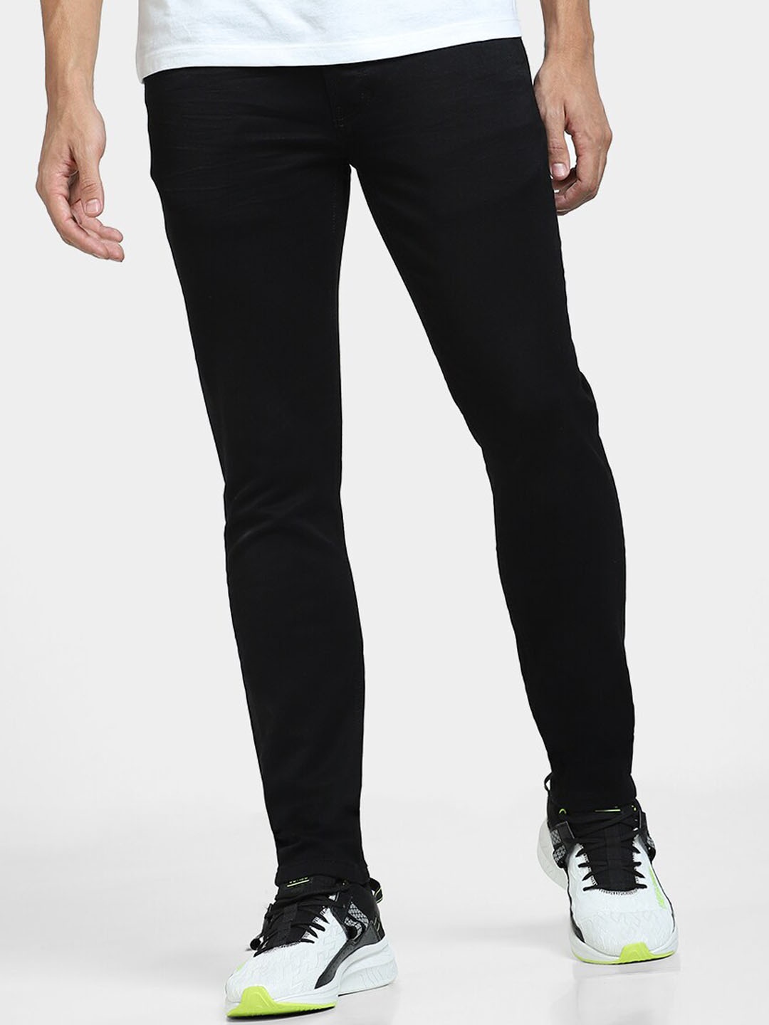 

Jack & Jones Men Slim Fit Low-Rise Cotton Jeans, Black