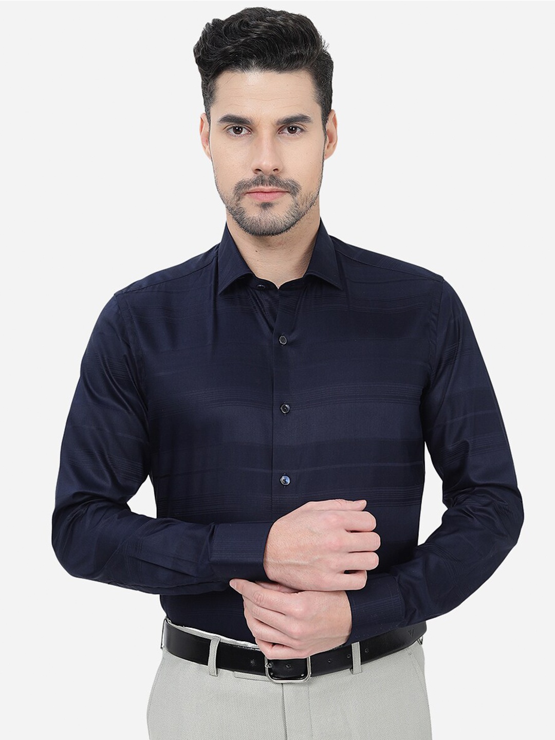 

WYRE Spread Collar Slim Fit Formal Shirt, Blue